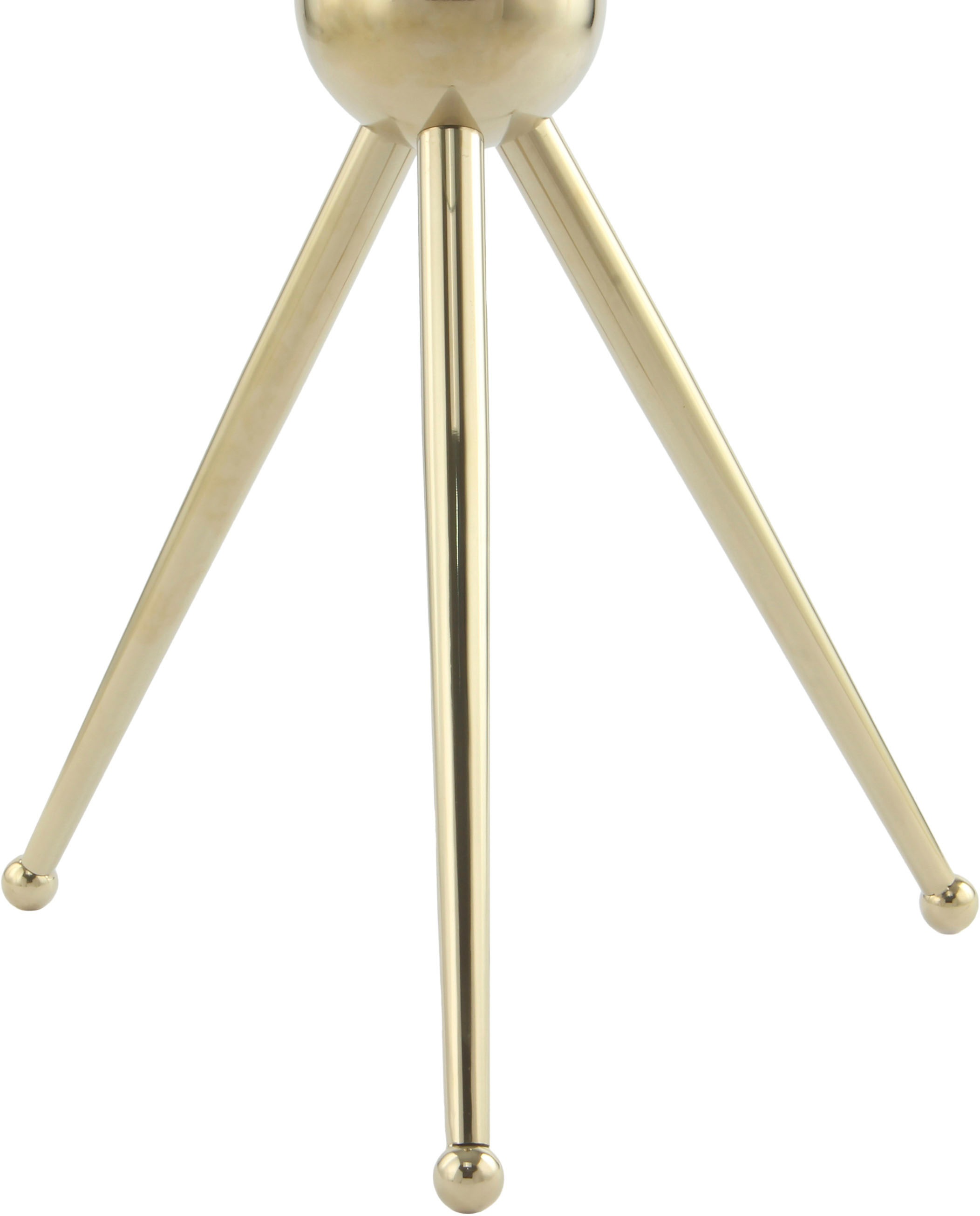 Kayoom Beistelltisch »Ontario 325, Runde  Glasplatte aus Sicherheitsglas, 100% Edelstahl« 1 Stk. tlg. Minimalistisch, Gestell in Tripod-Design, mit Tragering