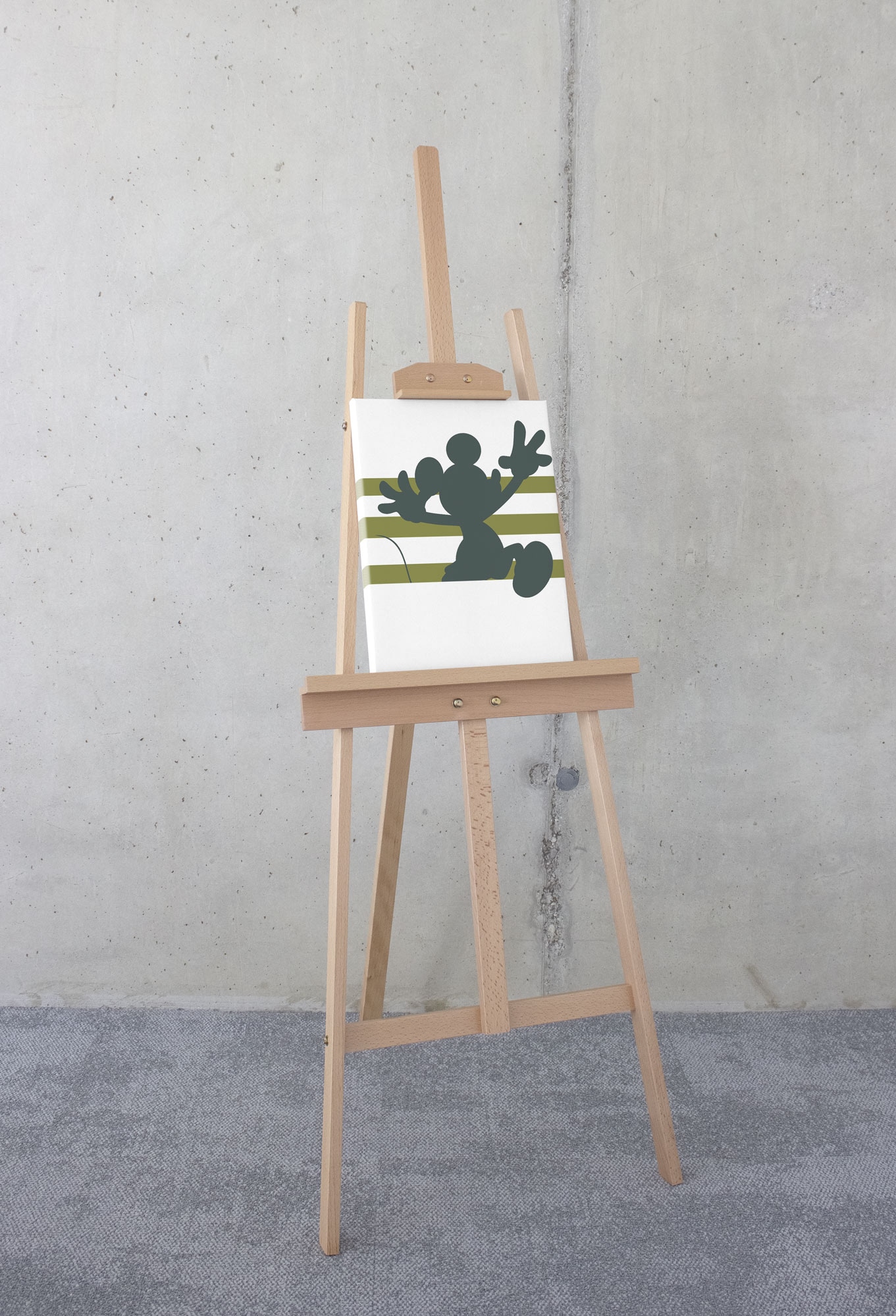 Komar Tableau sur toile »Mickey Hey There - Grösse 30 x 40 cm« 1 cuis tlg. Keilrahmenbild mi Echtholzrahmen