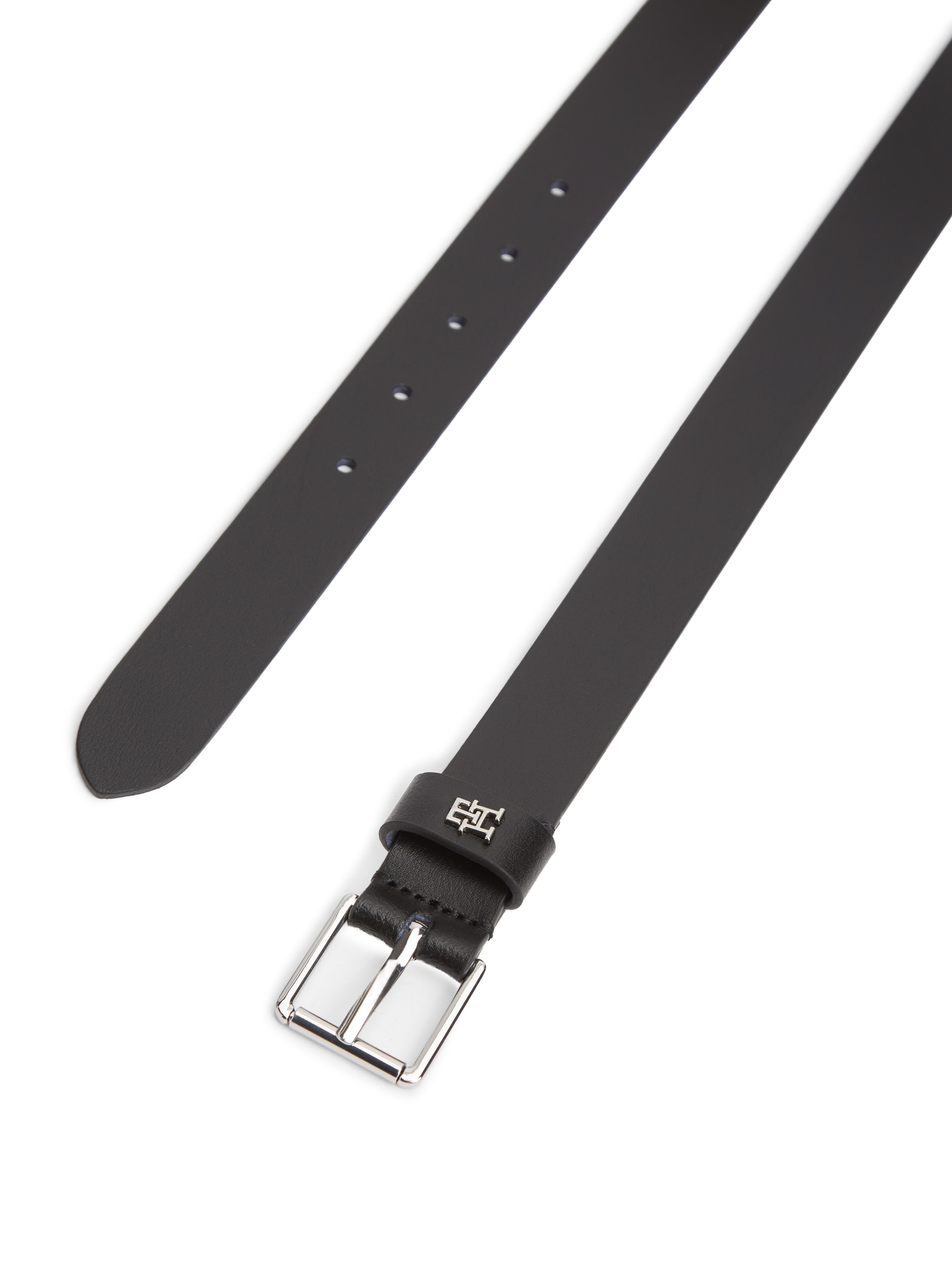 Tommy Hilfiger Ceinture en cuir »SQUARE 2.5 cm breit SILVER« Grössenverstellbar durch Schnalle