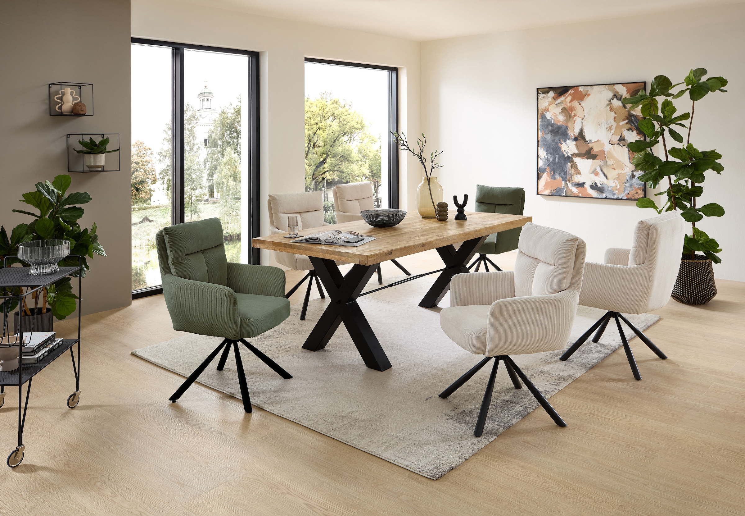 Stolkom Table de salle à manger »Delhi« 200 cm breit in Massivholz Mango Wood