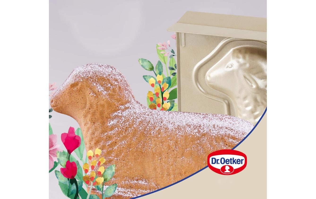Dr. Oetker Küchenhelfer Moule à pâtisserie »Lamm Gold 900 ml, 27,5 x 15 cm x 6,5 cm«