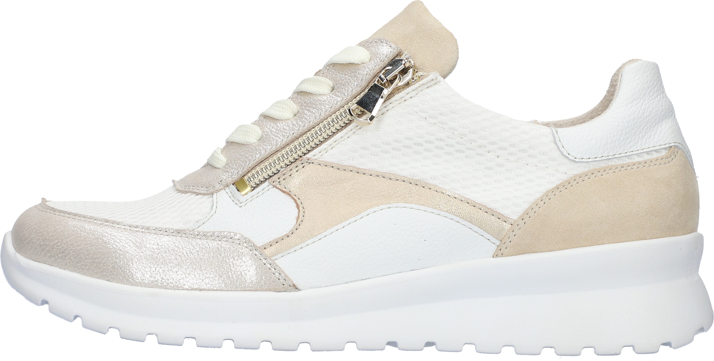 Waldläufer Sneaker »K-SUNNY«  Schnürschuh, Komfortschuh mit seitlichem Reissverschlus, K-Weite