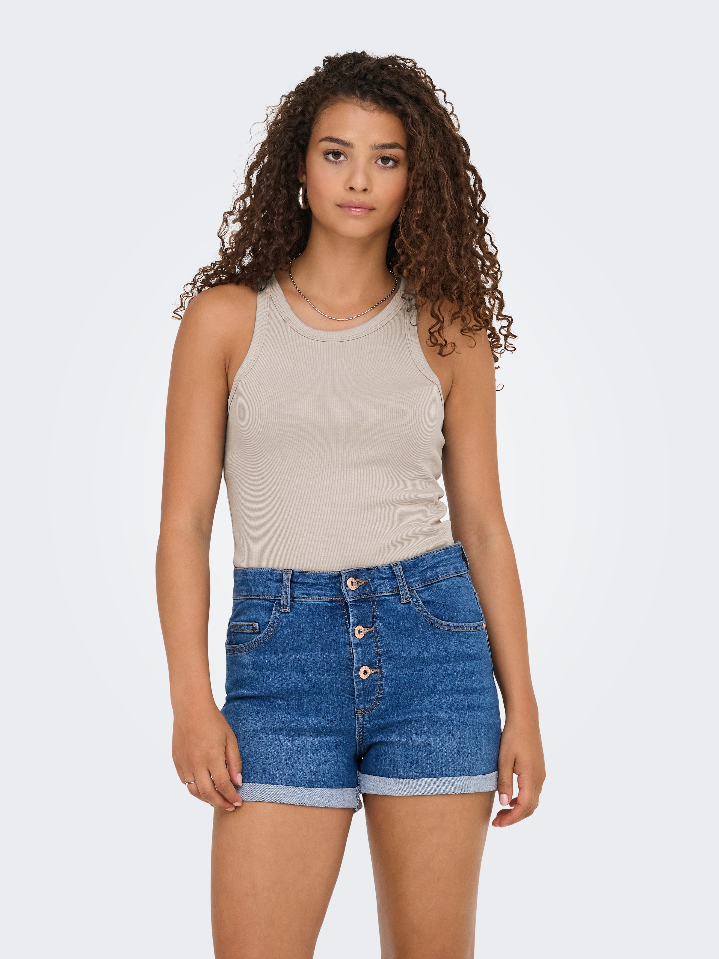 ONLY Débardeur »ONLLINDSAY TANK TOP 2 PACK« Paquet, 2 Baumwollmischung