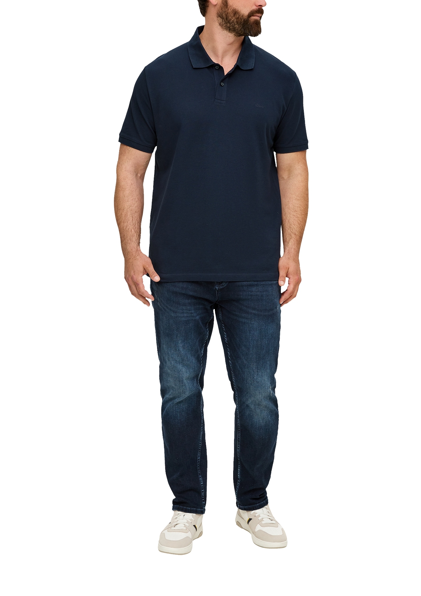 s.Oliver Men Big Sizes Polo Kurzarm-Polo aus Baumwolle - Grosse Grössen