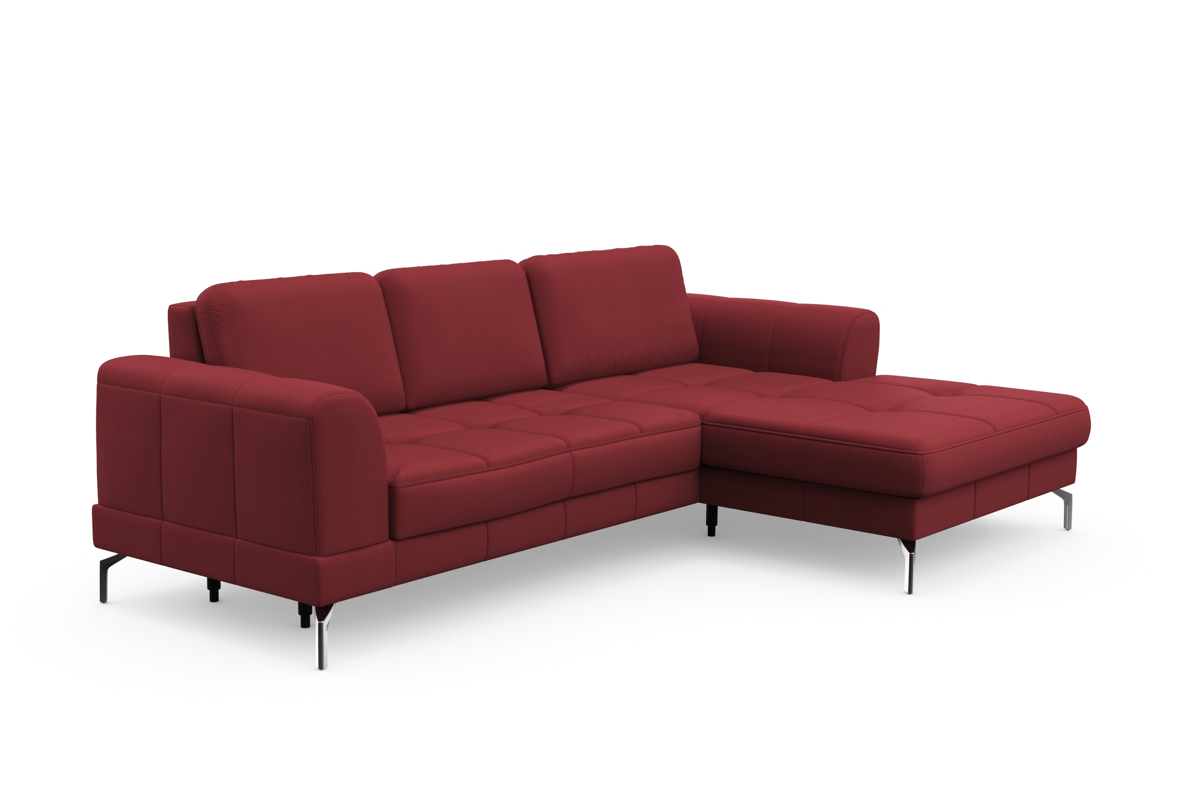 sit&more Ecksofa »Bendigo L-Form« inklusive Sitztiefenverstellung, Bodenfreiheit 15 cm, 2 Fussfarben