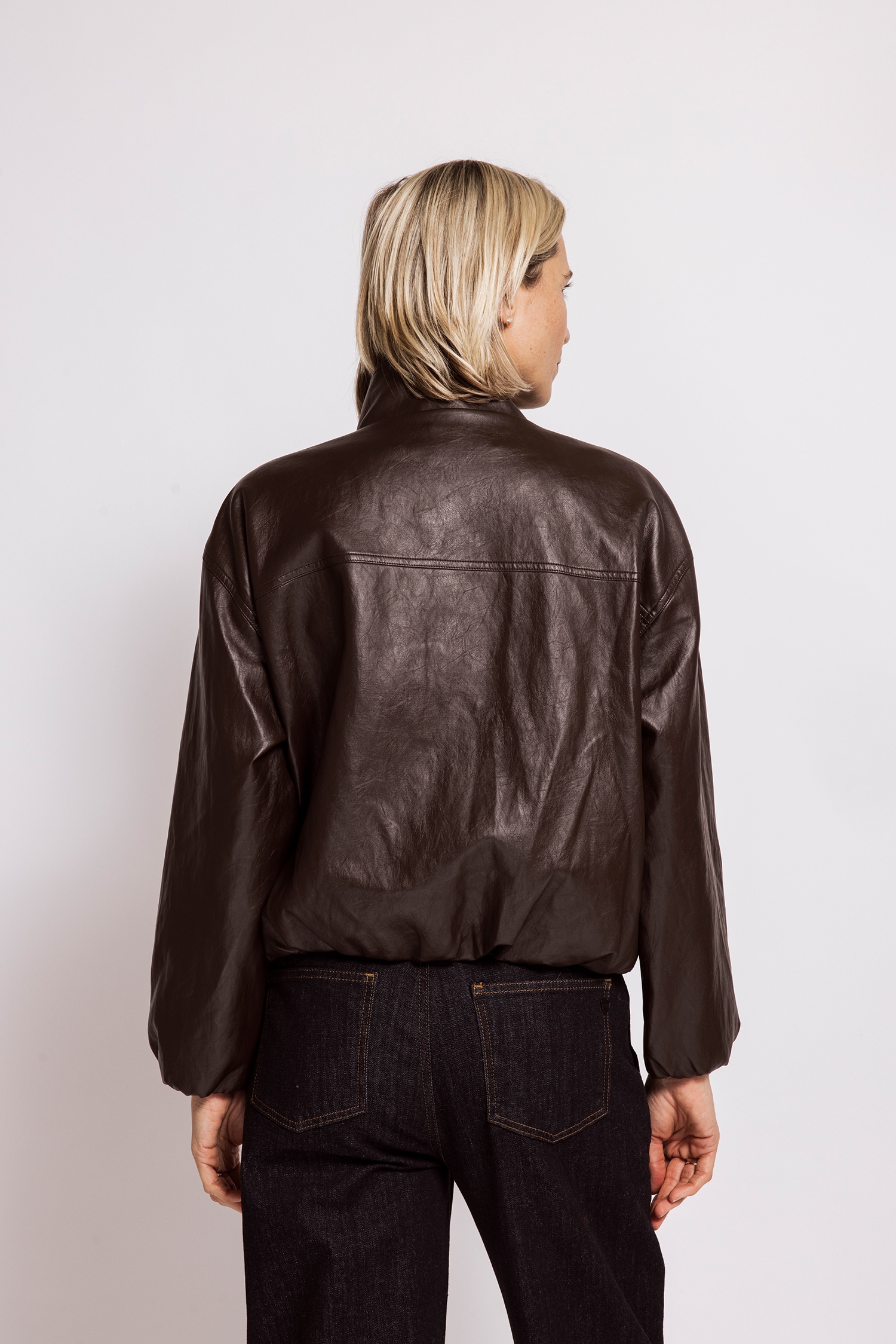 Zhrill Veste blazer »ASAMI« Blouson -in Leder-Optik / moderner Look / Stehkragen