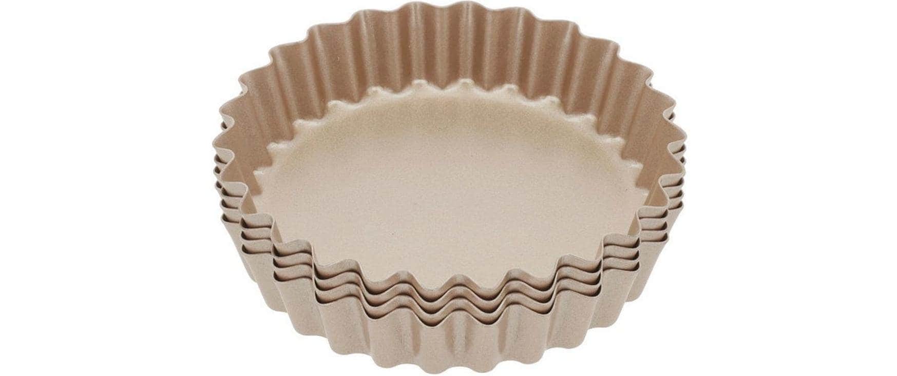   Moule à tarte »Mini-Tarteform, Karbonstahl, Roségold, 9 cm, 4 Stück«