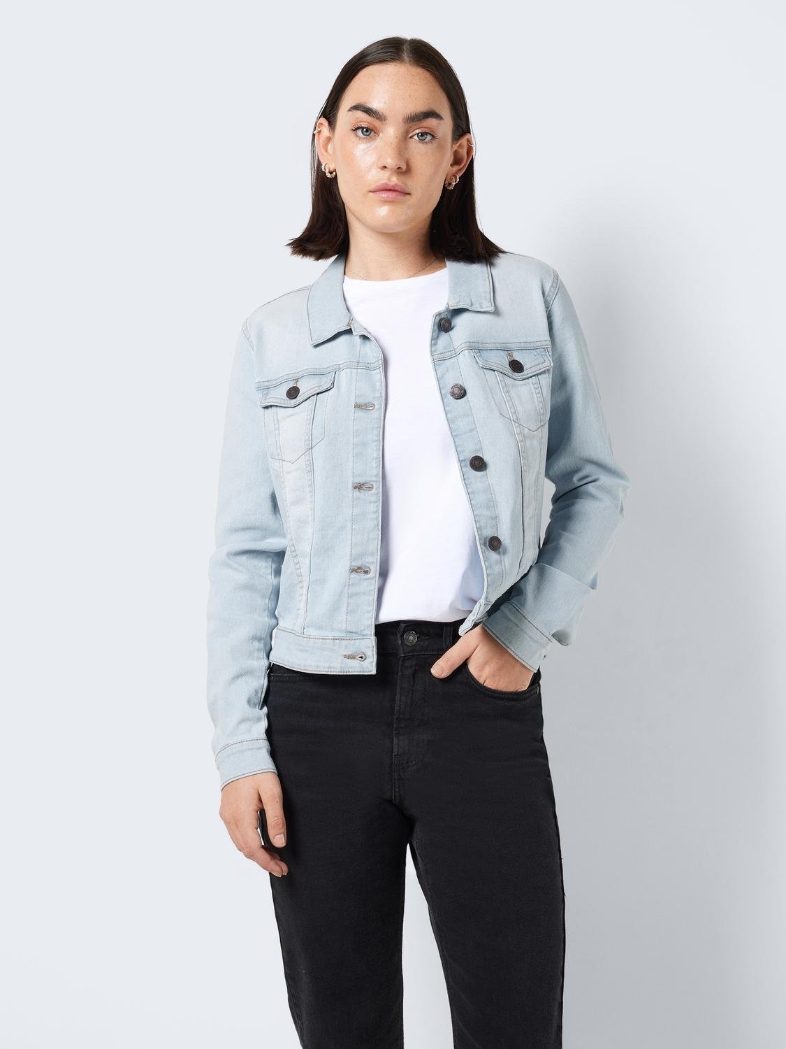 Noisy may Jeansjacke »NMDEBRA L/S DENIM JACKET LB NOOS« ohne Kapuze