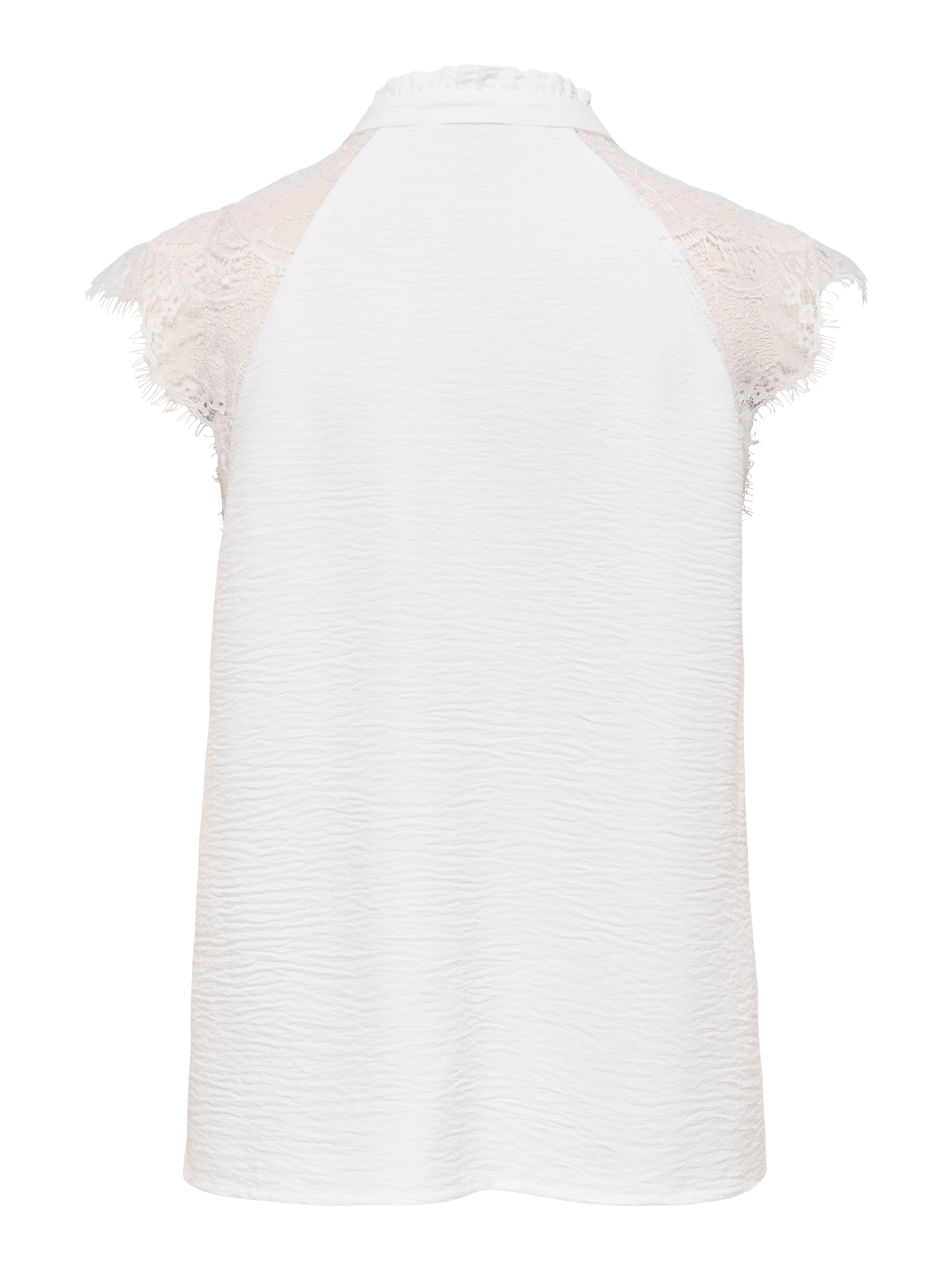 ONLY Haut de chemise »ONLPLOY METTE SL LACE V-NECK TOP WVN« fibre synthétique, coupe régulière, col en V