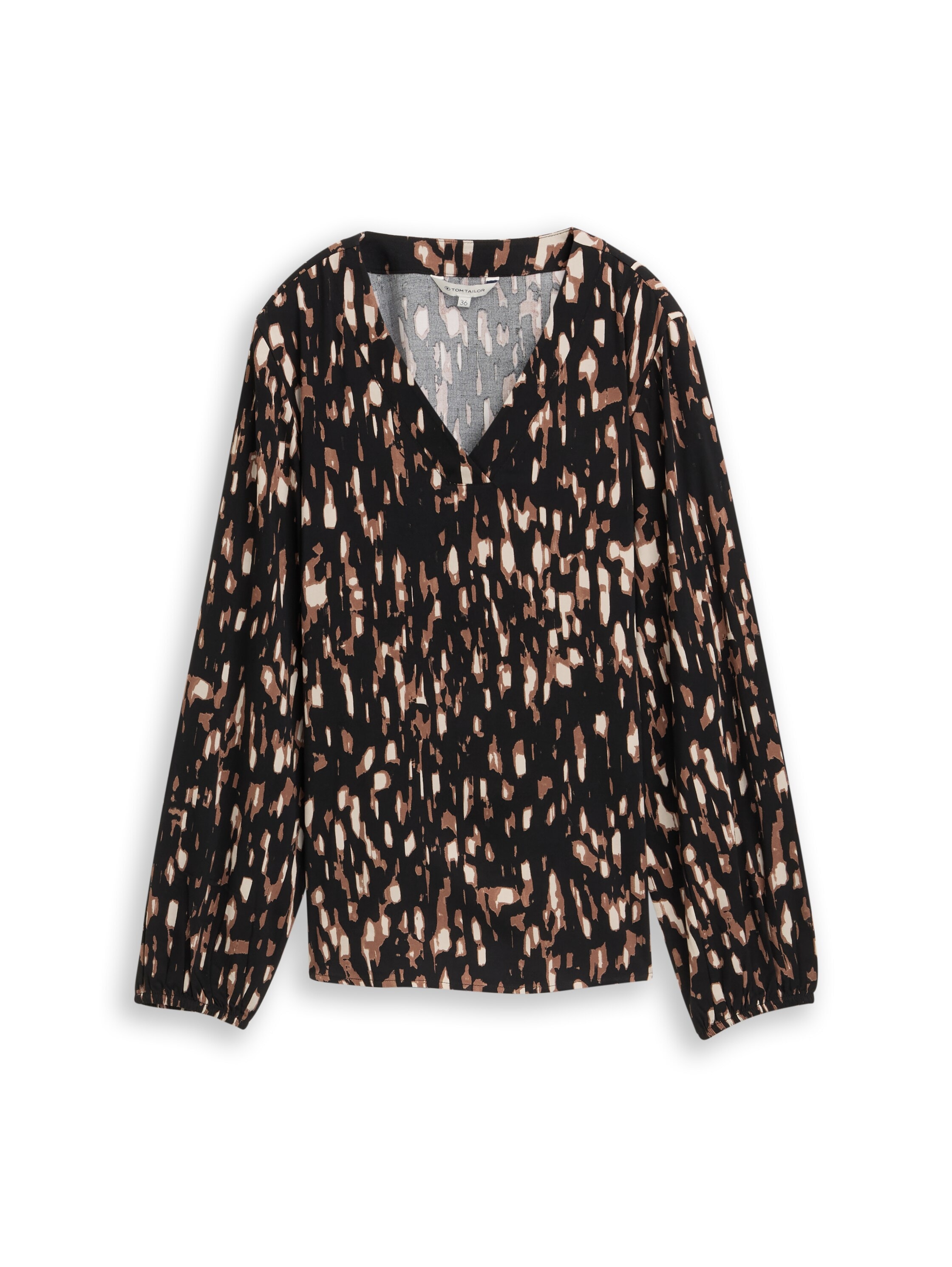 TOM TAILOR Blouse à manches longues mit All-Over Print