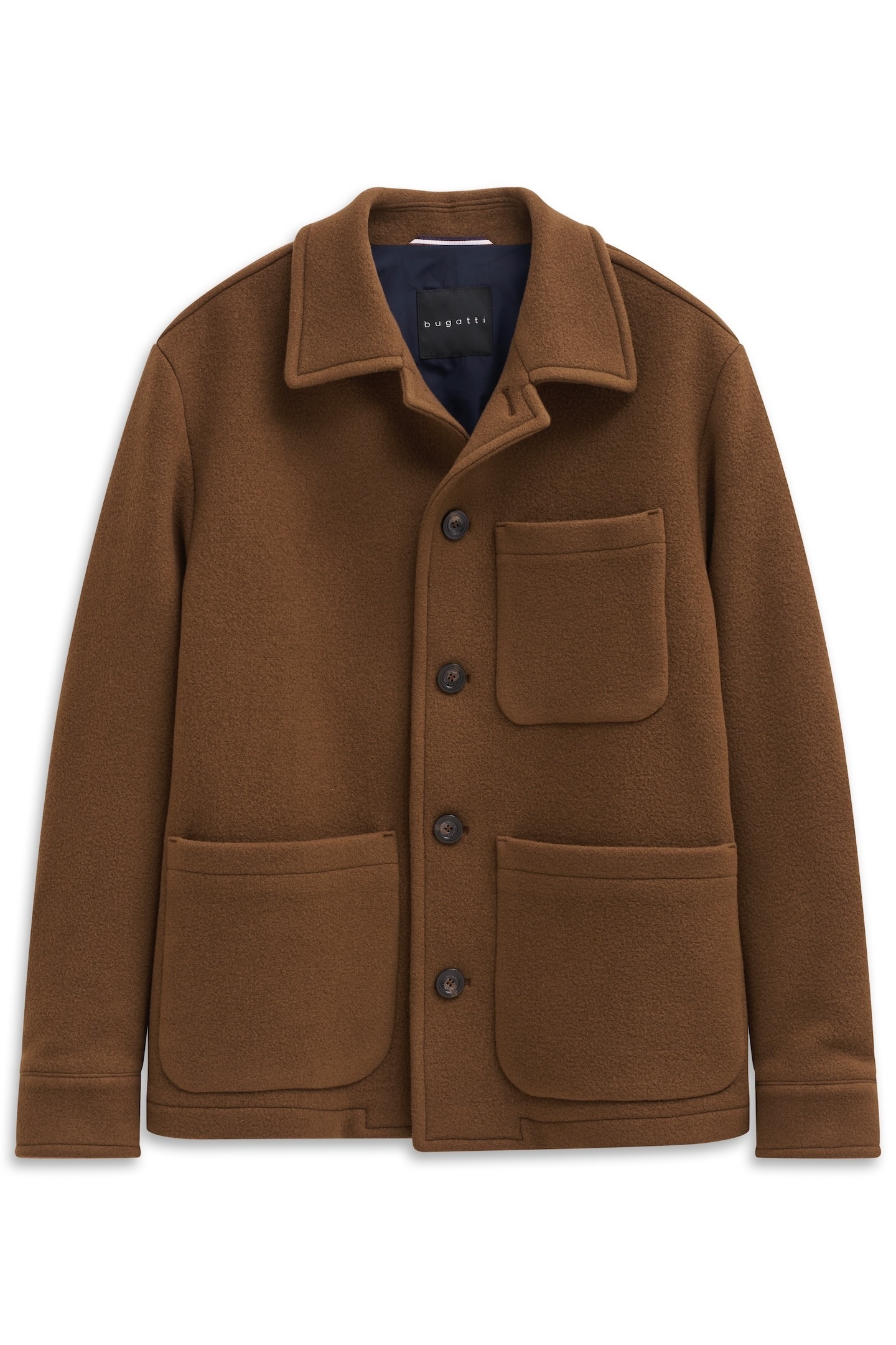 bugatti Hemdjacke »Regular Fit« mit Umlegekragen & Knopfleiste