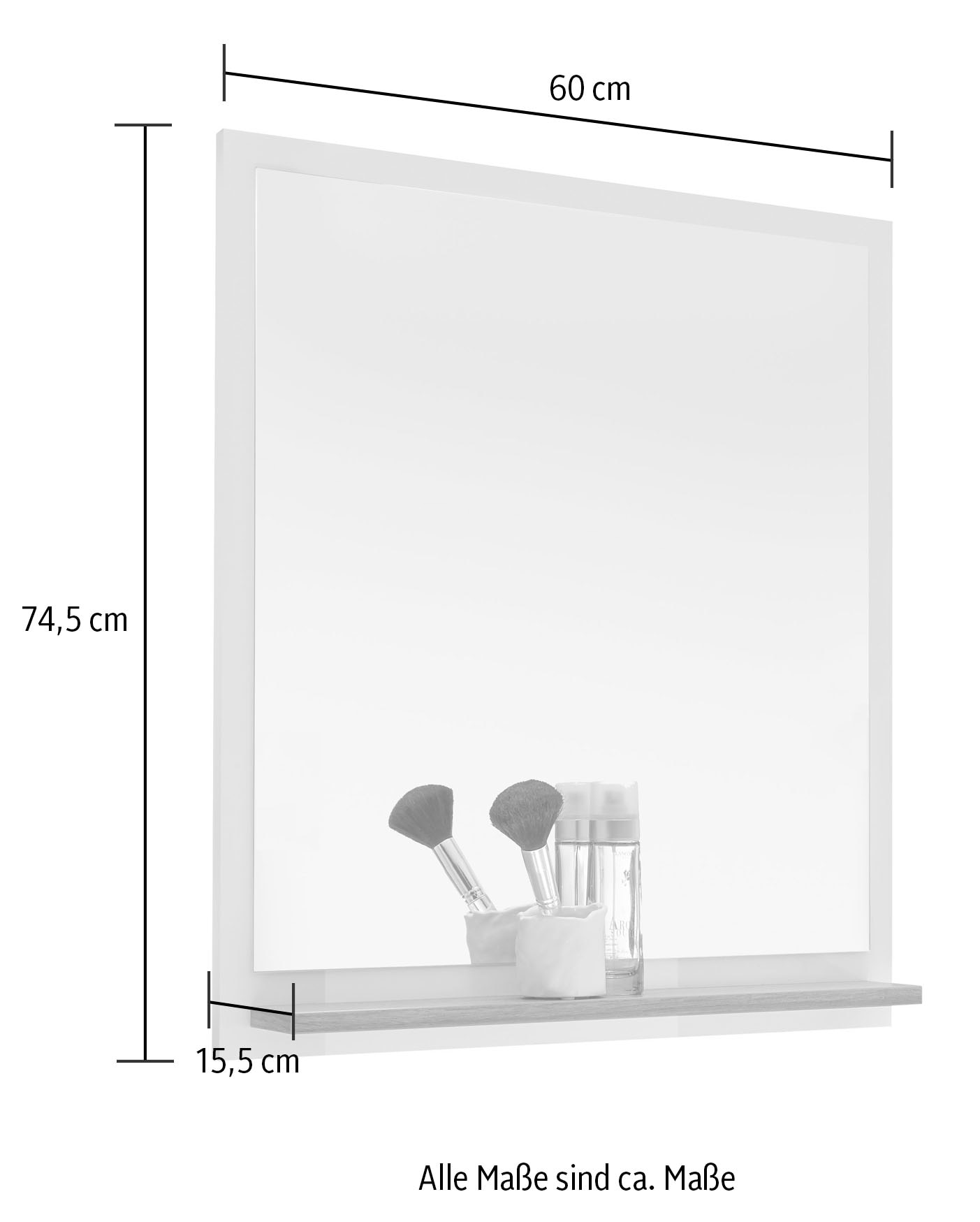 Saphir Ensemble de meubles de salle de bain »Quickset 947 3-teilig, Waschbeckenunterschrank mit Spiegel« 3 cuis tlg.