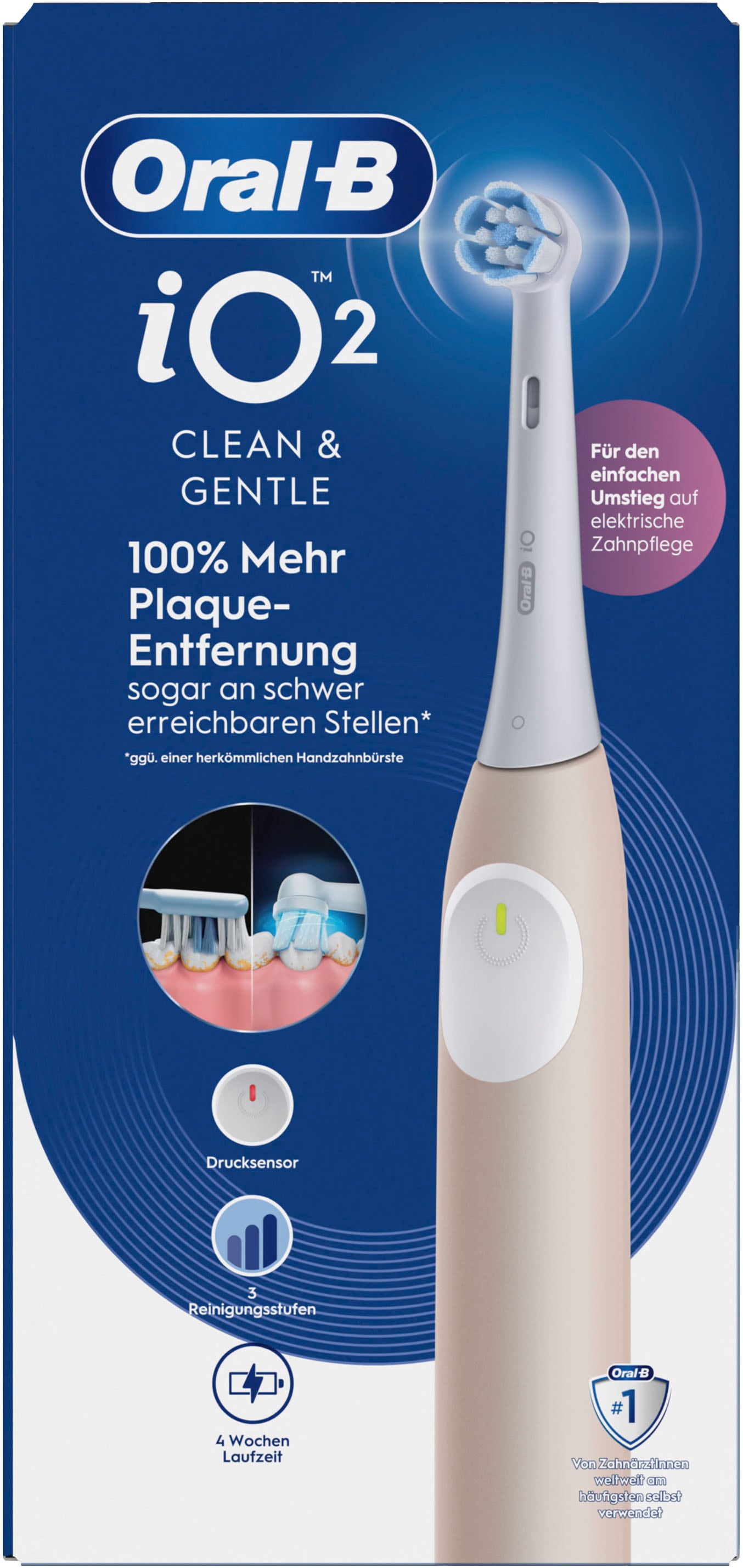 Oral-B Elektrische Zahnbürste »Oral-B iO Series 2« 1 Stk. Aufsteckbürsten für die sanfte Reinigung