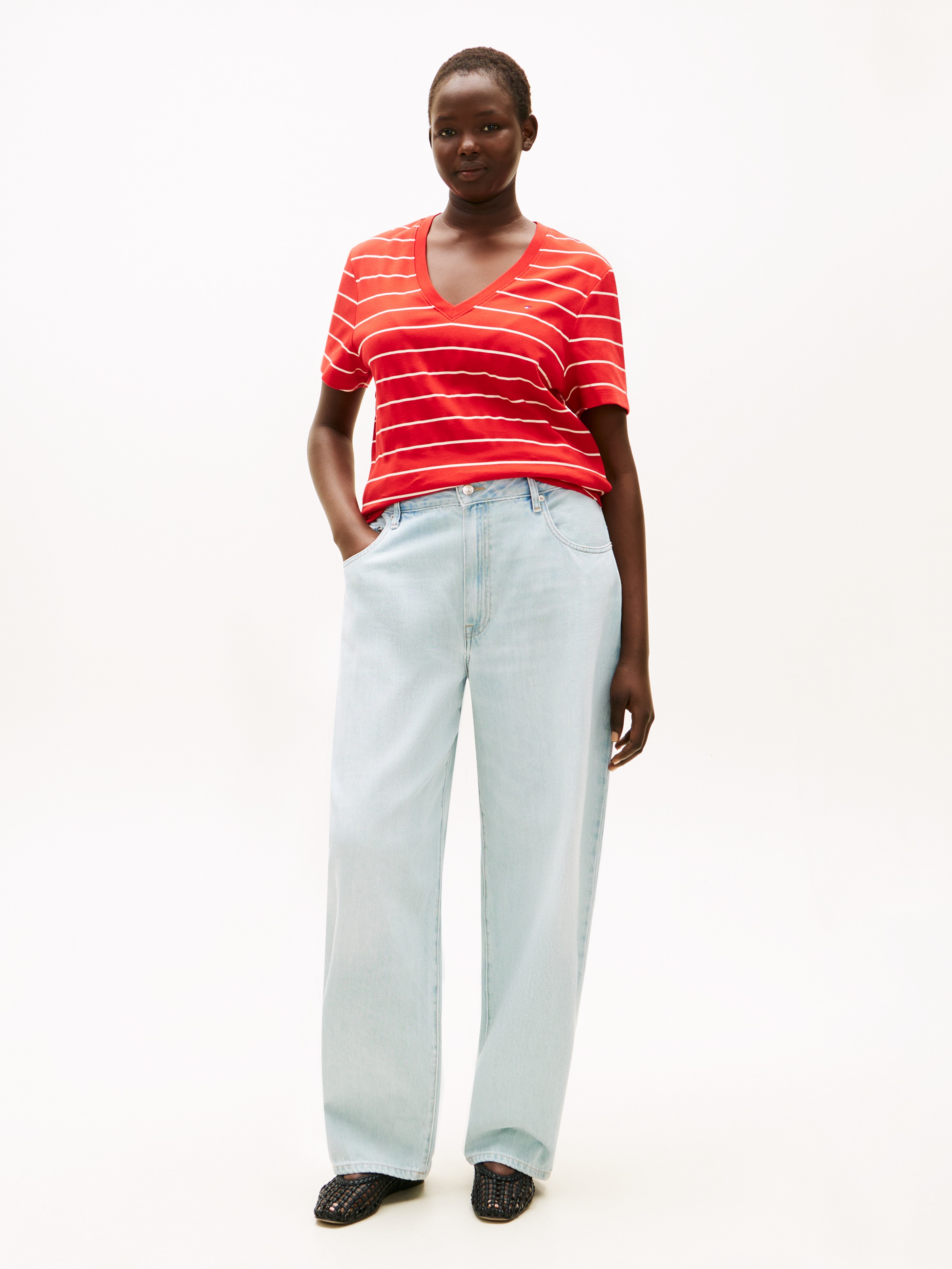 Tommy Hilfiger Curve 5-Pocket-Jeans »CRV DNM TAM BARREL RW« in grossen Grössen, Mid Rise im Tapered Fit