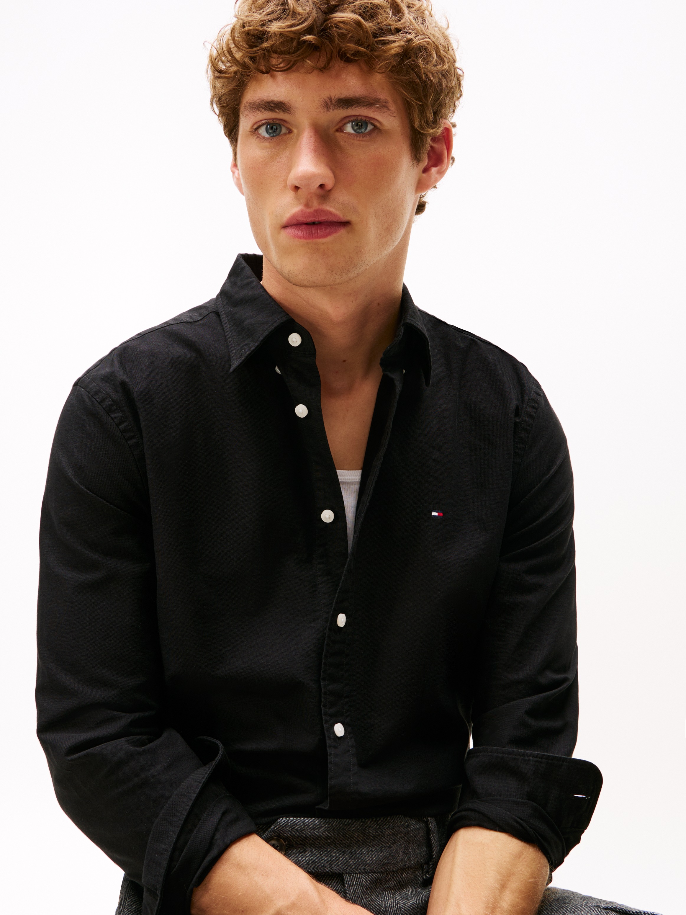 Tommy Hilfiger Langarmhemd »SOLID HERITAGE OXFORD RF SHIRT«