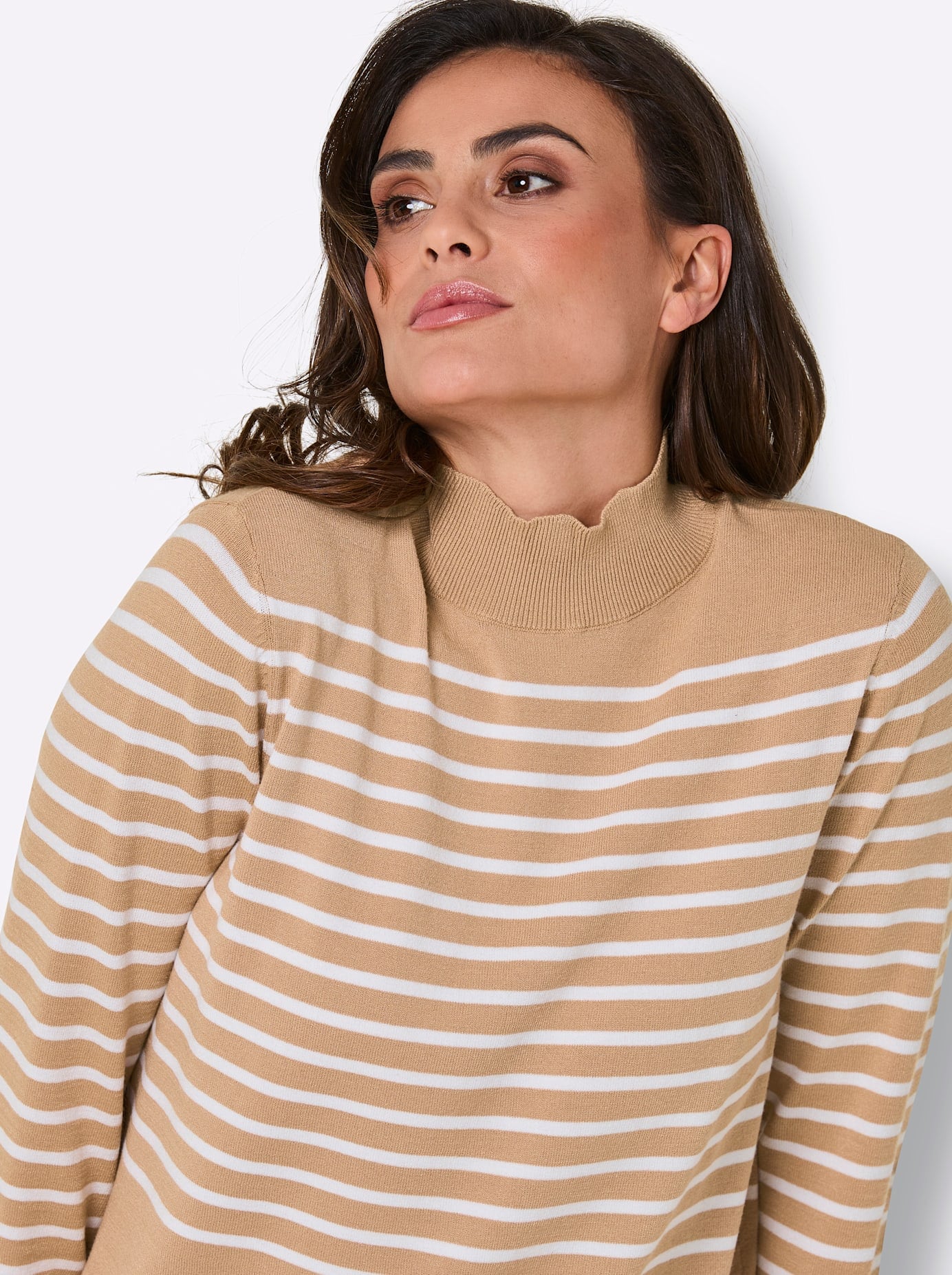 CREATION L PREMIUM Pull à rayures »Lyocell-Mix-Pullover«