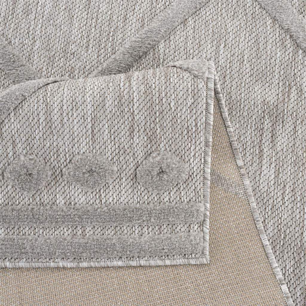 Carpet City Teppich »In-& Outdoorteppich Santorini 58578, 3D-Effekt, Raute-Optik« rechteckig 5 mm Höhe Wetterfest & UV-beständig für Terrasse, Balkon, Küche, Flur