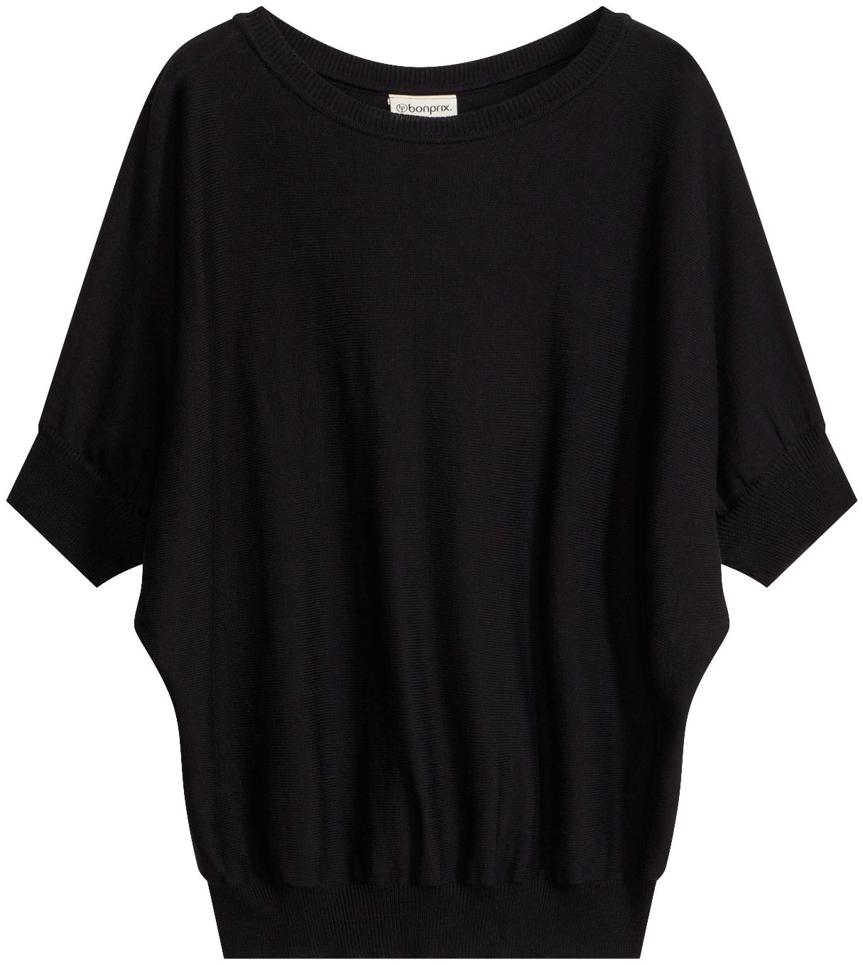 bonprix Pull en tricot aus Baumwoll-Mix, mit Rundhalsausschnitt, bequeme Passform