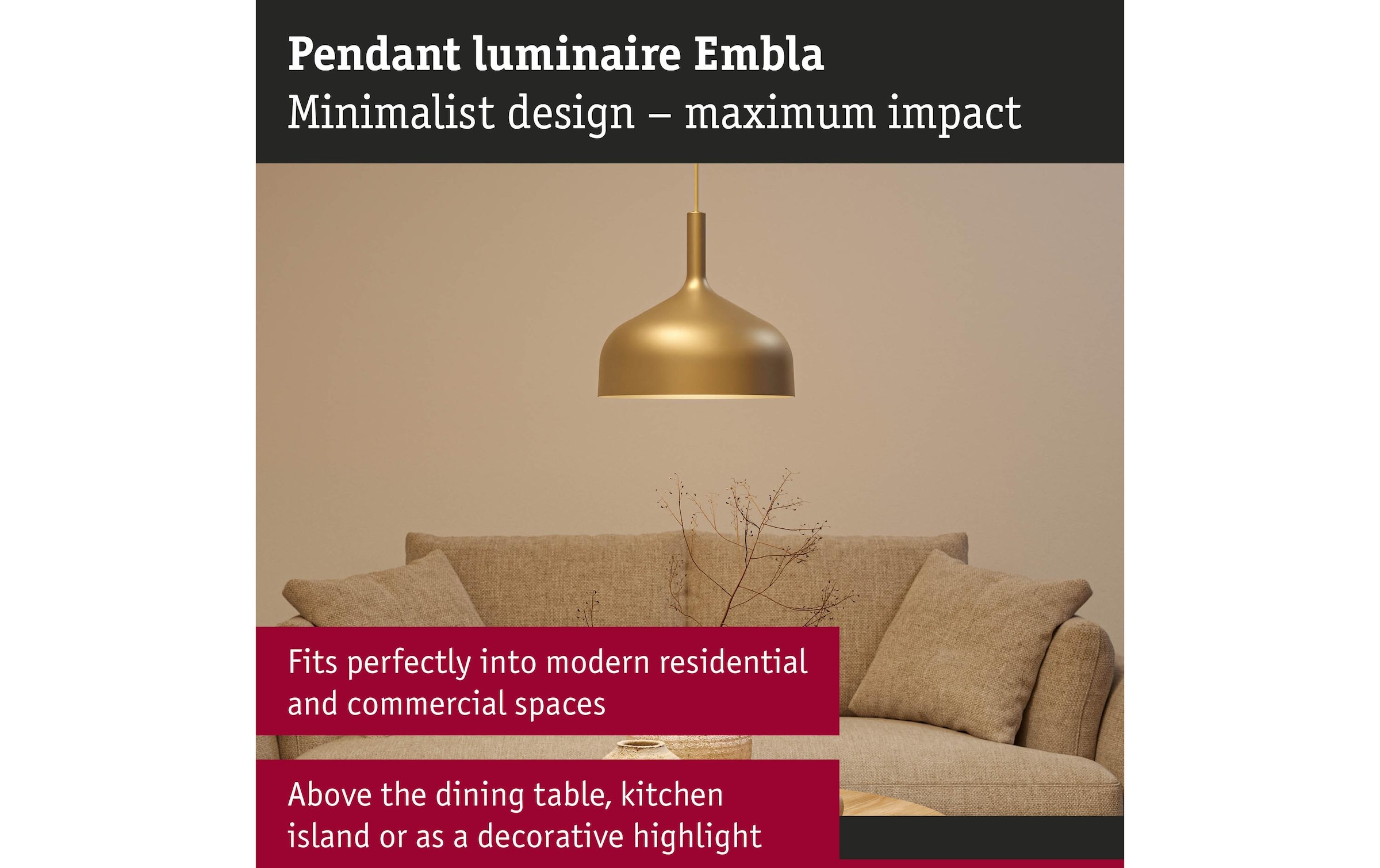 Paulmann Pendelleuchte »Pendelleuchte Embla II E27 Metall Metall« E27