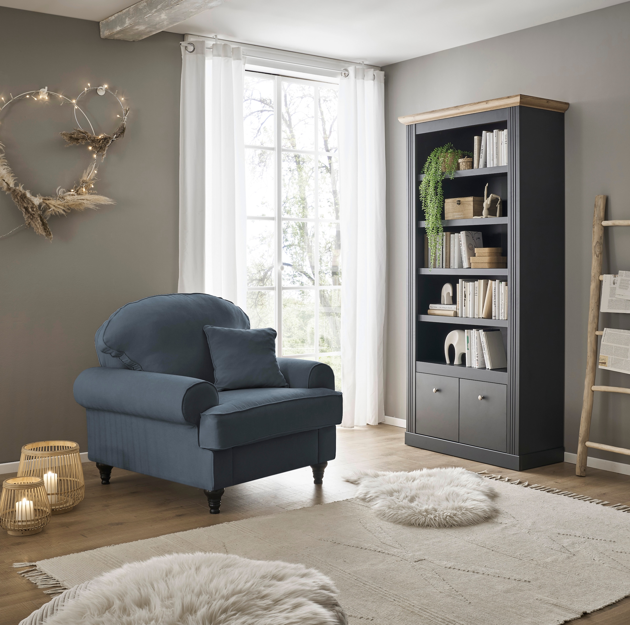 Home affaire Fauteuil »WESTMINSTER« mit Federkern-Polsterung