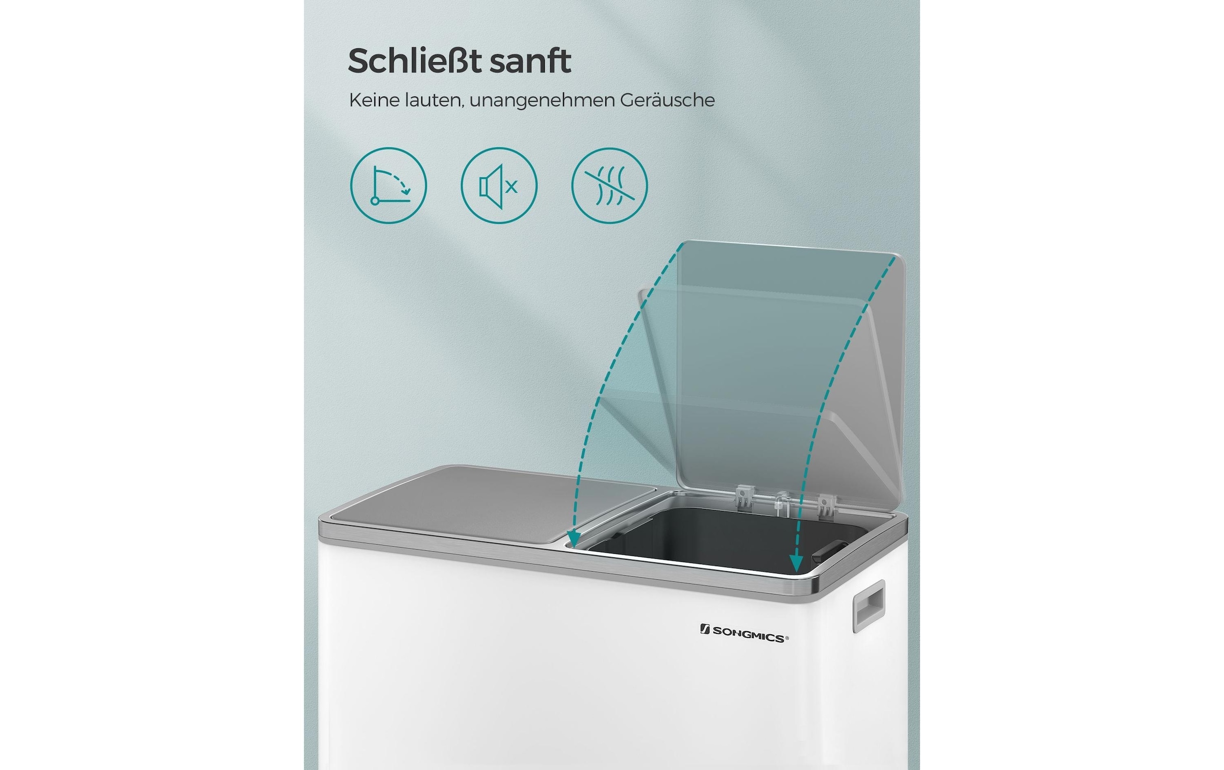SONGMICS Poubelle »60 l« 2 Behälter
