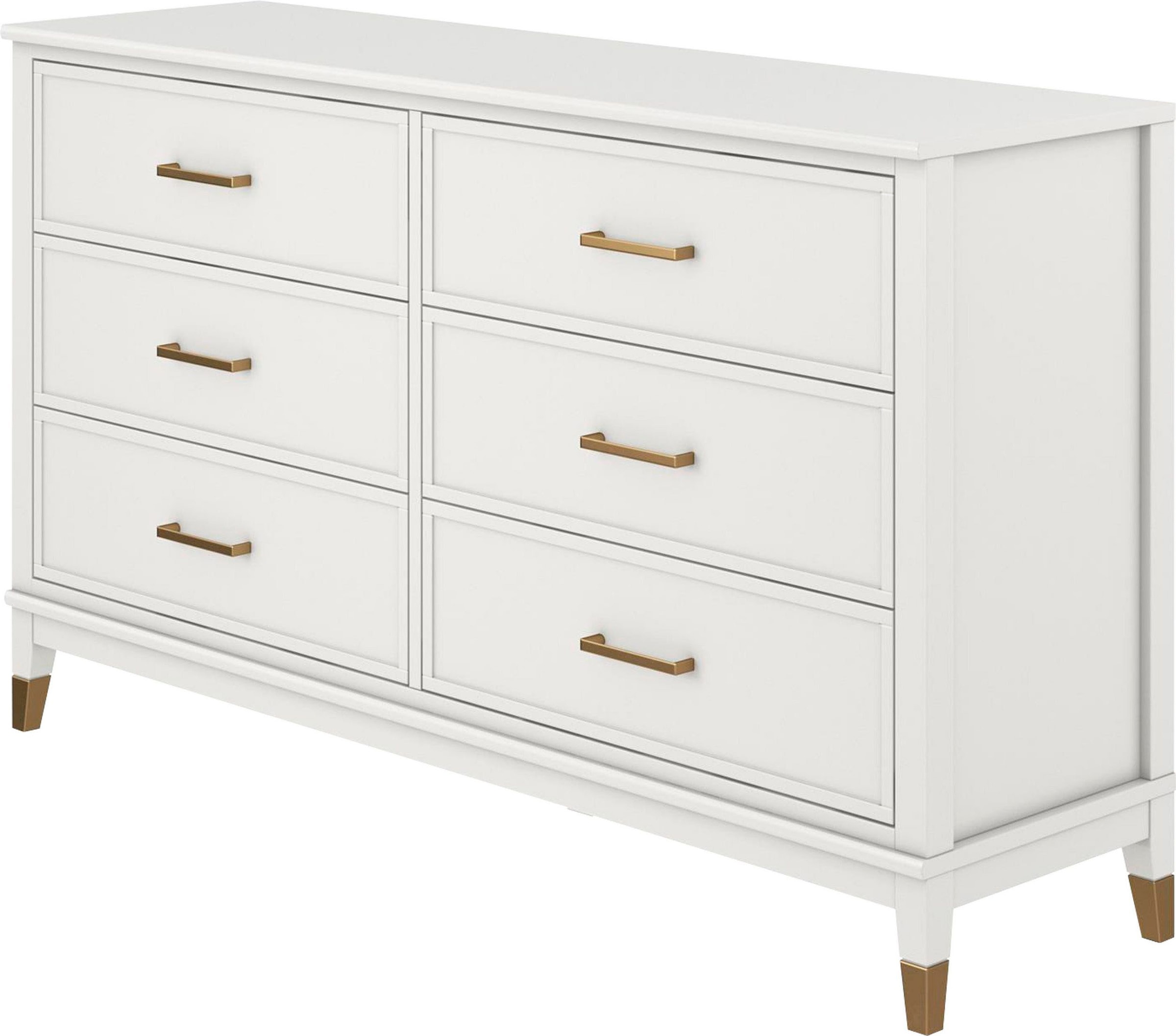 CosmoLiving by Cosmopolitan Commode »Westerleigh« mit 6 Schubladen, MDF, Beine aus Massivholz, Höhe 85 cm, Breite 145 cm