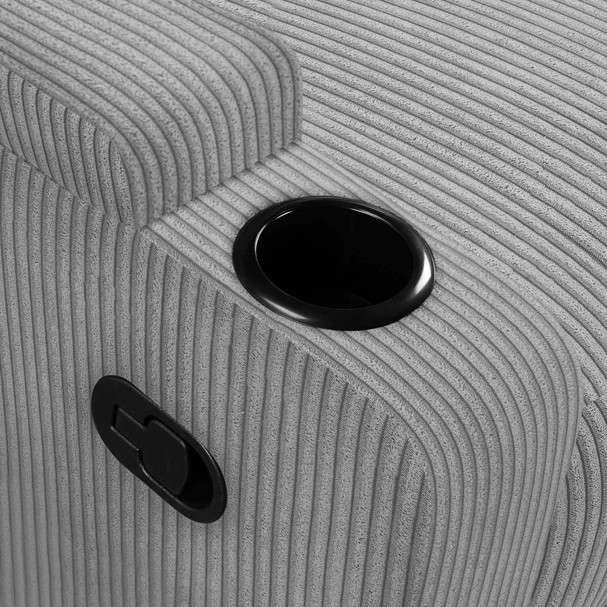 GOODproduct »NAPORI Cord, Kinosessel, Multimedia-Sessel« TV-Sessel mit manueller u elektrischer Relaxfunktion u. Getränkehalter