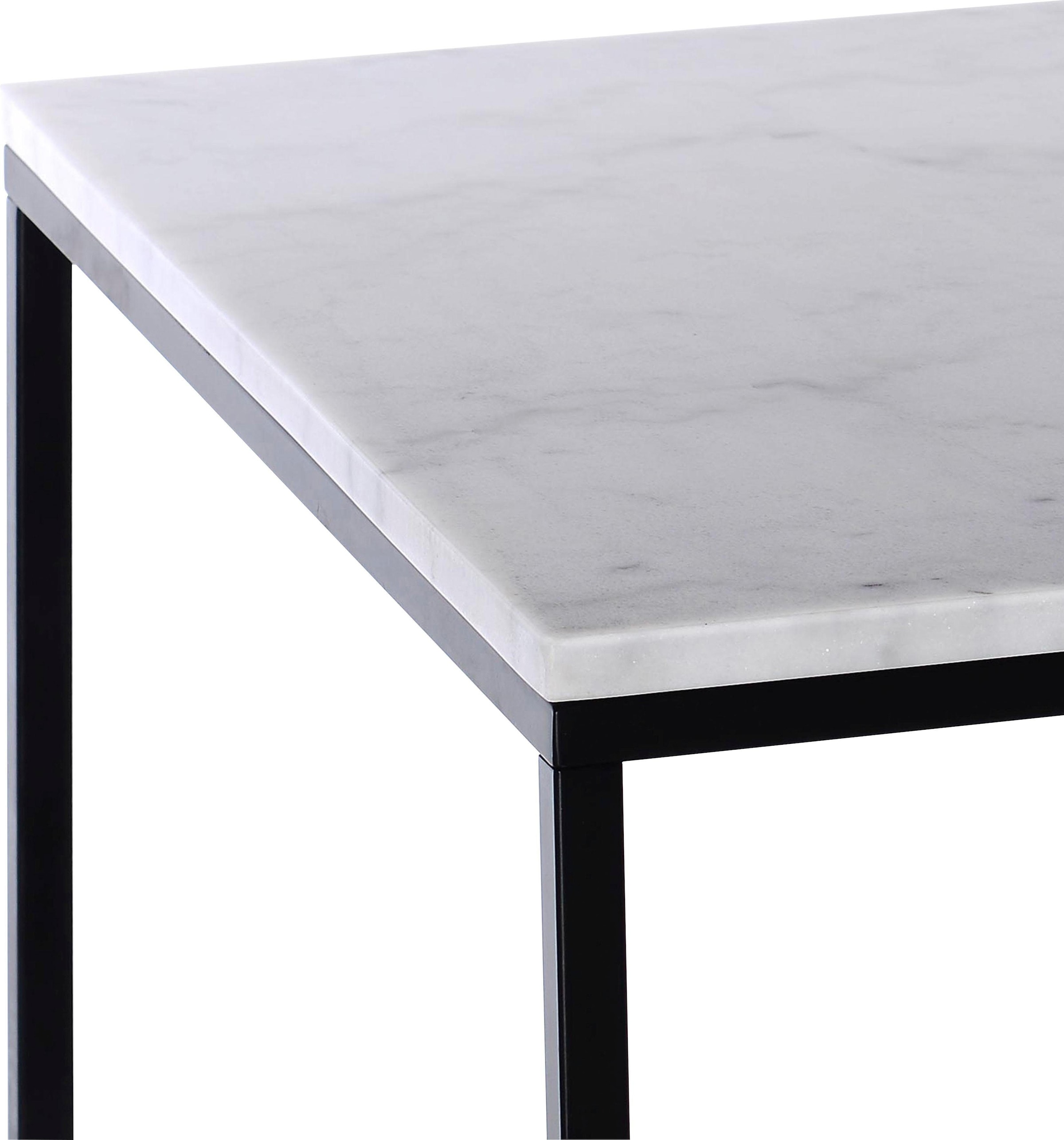 SIT Couchtisch »Wien aus Marmor mit Metallgestell – quadratisches Design« Echter Marmor mit gerader Kante & stabilem Metallgestell