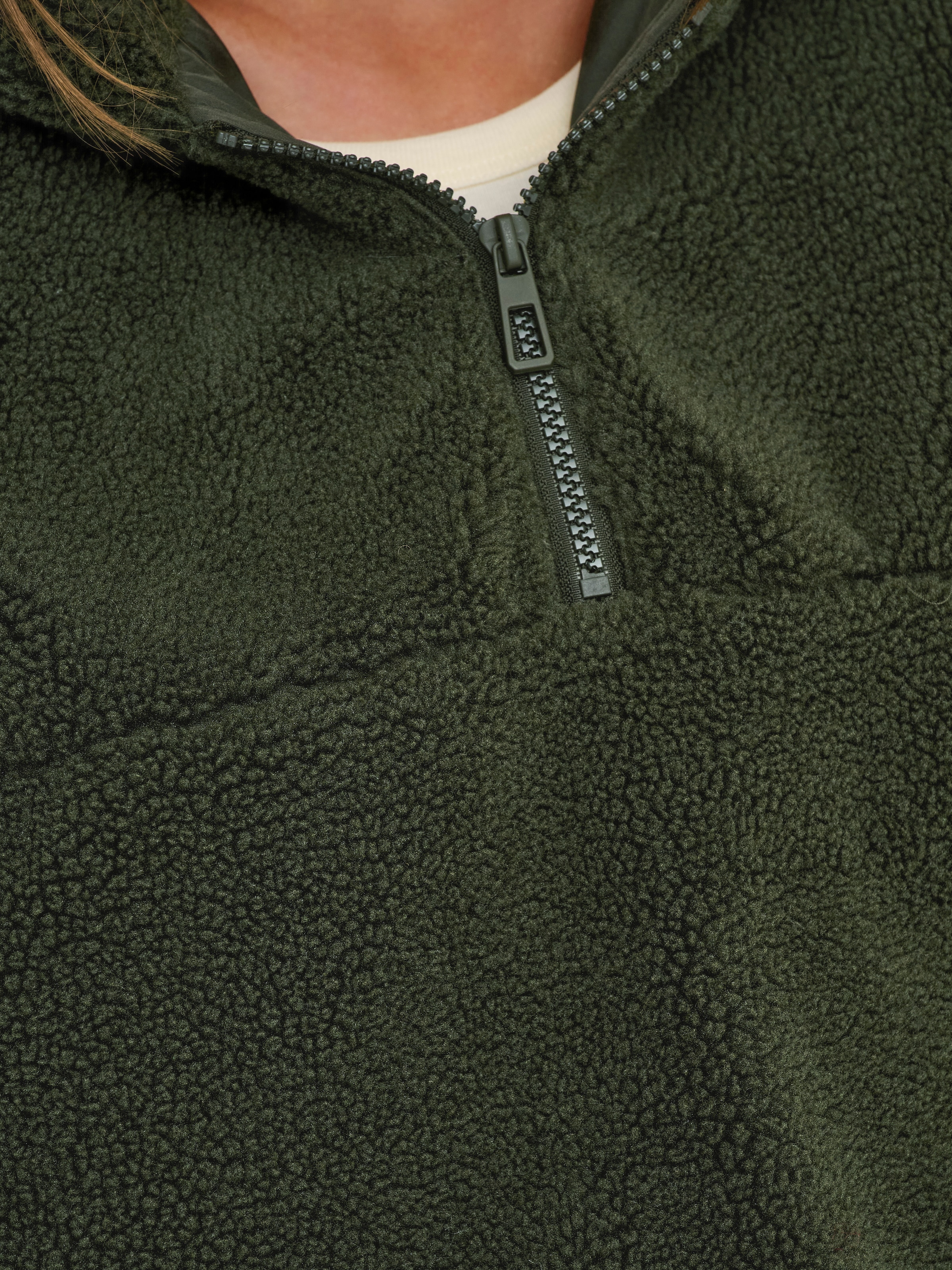 ONLY Fleecejacke »ONLSIENA TEDDY ANORAK LIFE CC OTW« mit Kapuze