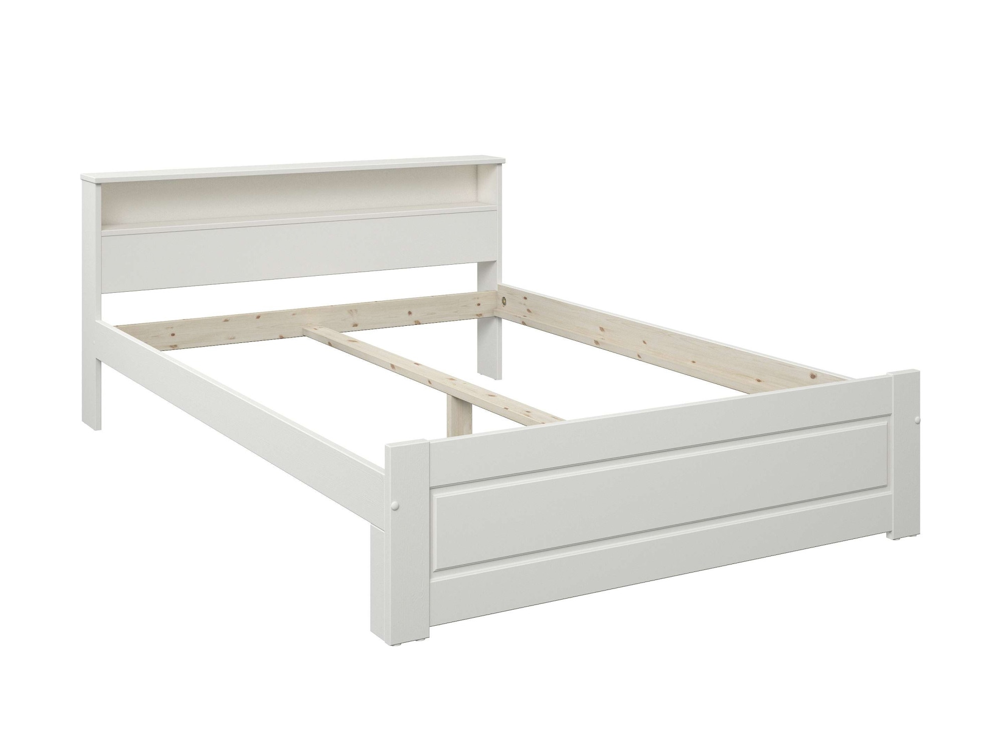 GOODproduct Lit en bois massif »FLAVION, TOPSELLER! Jugendbett, FSC® zertifizierte massive Kiefer« Largeur : 140,  Produit de qualité, étagère, aspect cassette, tiroir en option