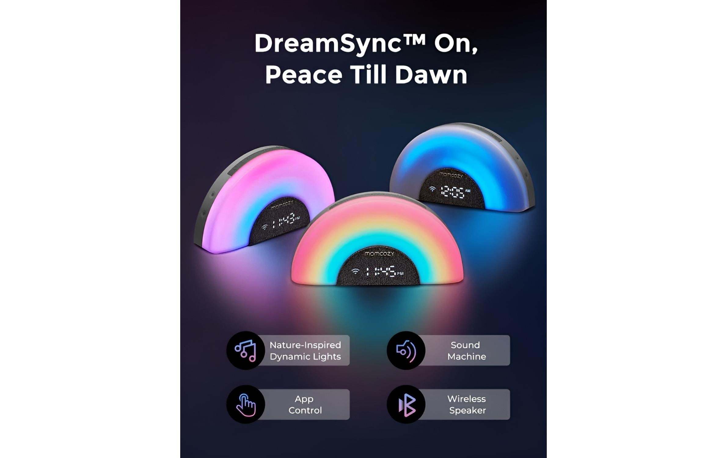 Momcozy Boîte à musique »DreamSync Rainbow Noise Machine«