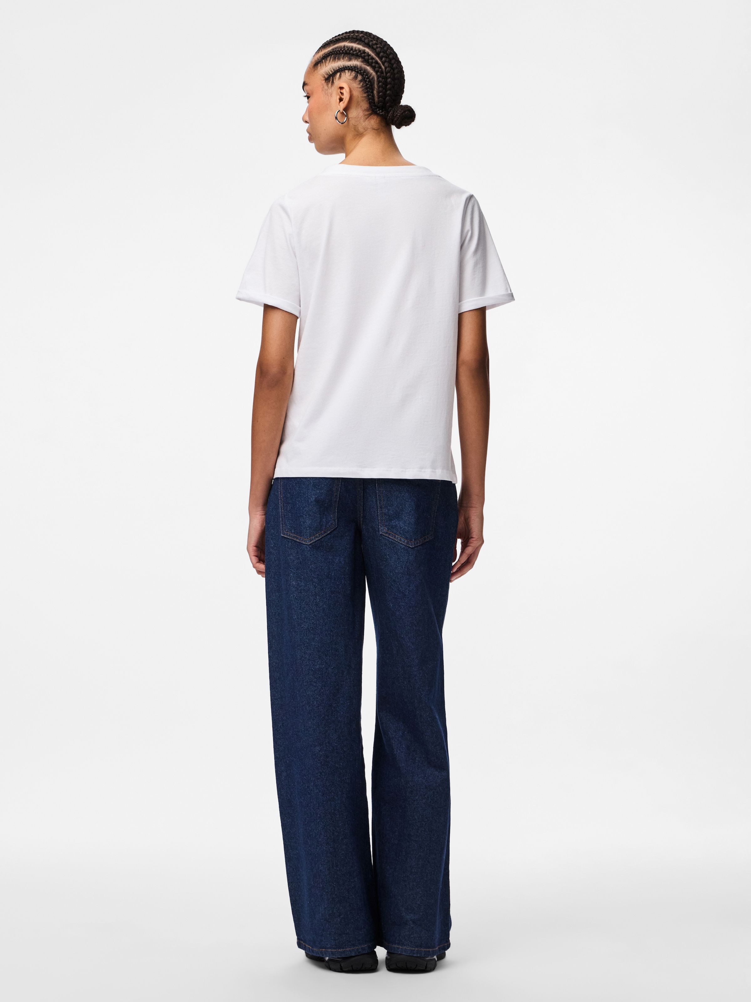 pieces T-shirt à manches courtes »PCRIA SS V-NECK SOLID TEE JRS NOOS BC« Baumwolle, regular fit