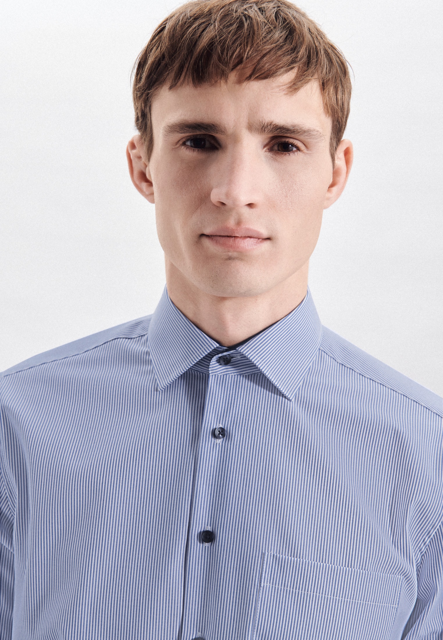 seidensticker Chemise d'affaires »Schwarze Rose« col Kent régulier 1/1 rayé