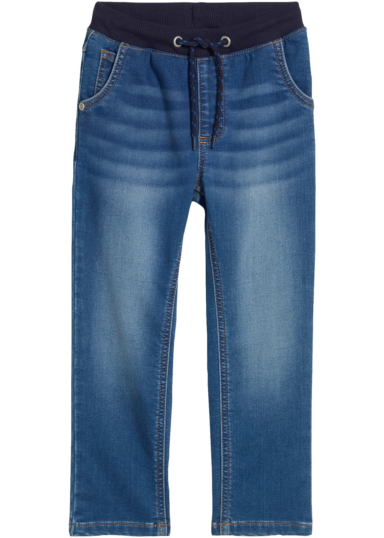 bonprix Jeans coupe régulière pour garçons, avec ceinture côtelée élastique