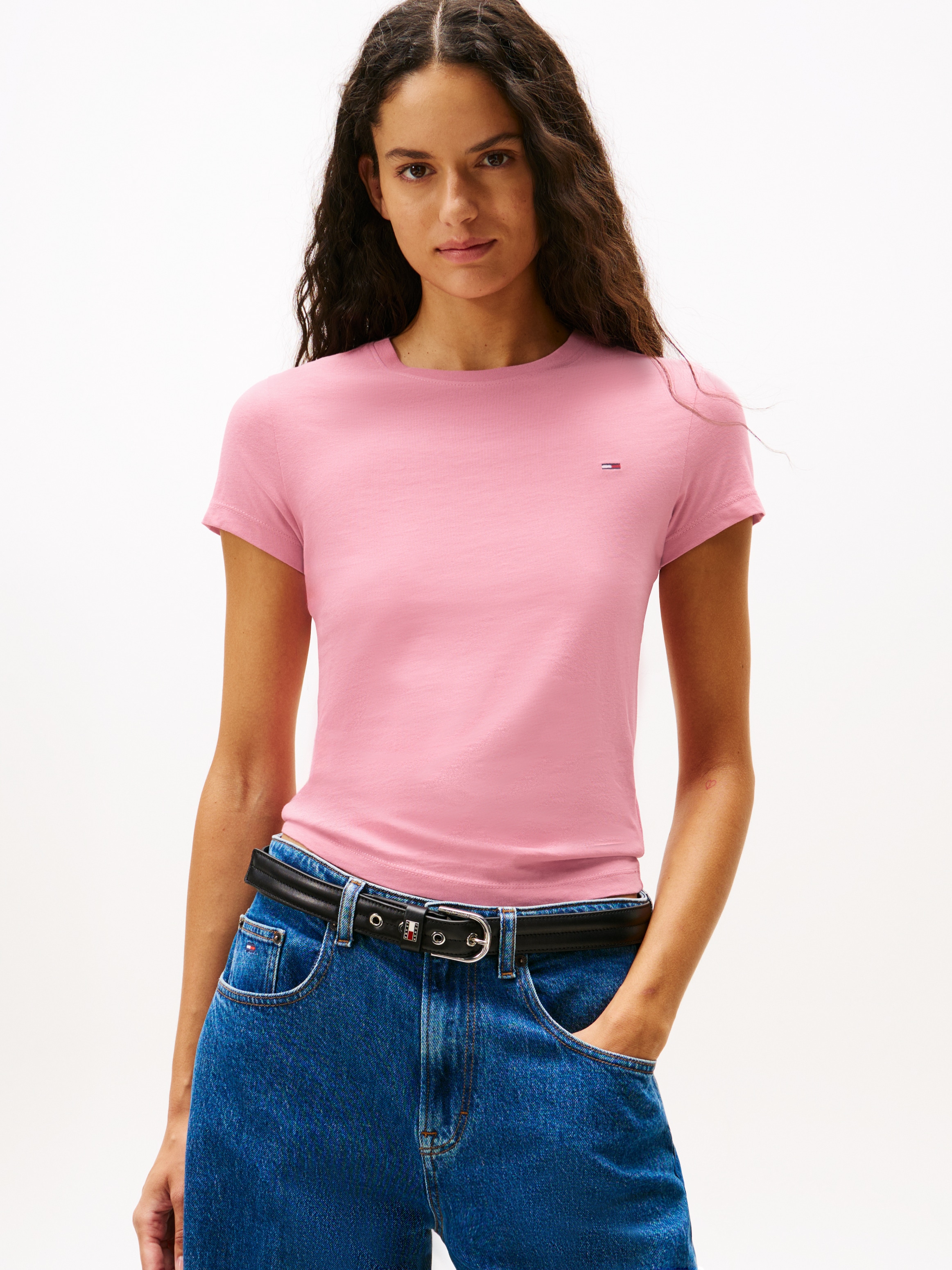 Tommy Jeans T-Shirt »TJW 2PACK C-NECK TEE« Packung, 2er, 2 Stk. mit Logo-Stickerei