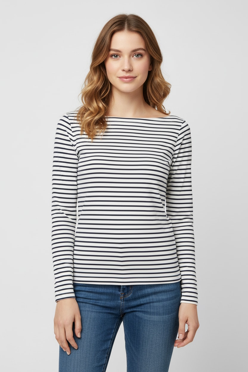 ONLY Langarmshirt »ONLKISS LIFE LS BOATNECK TOP CC JRS NOOS«