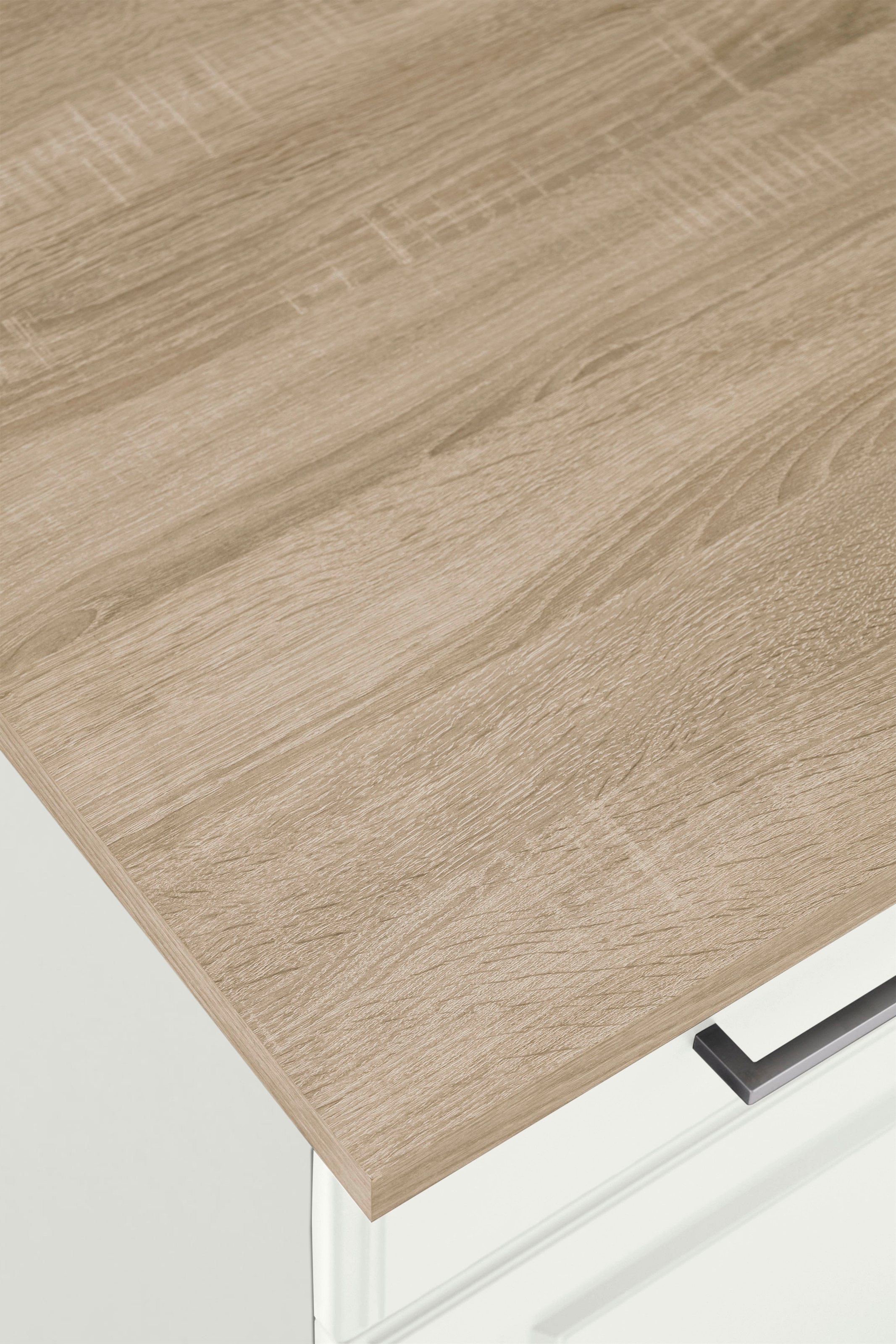 KOCHSTATION Küchenzeile »KS-Stockholm – Küche mit hochwertiger und detailreicher Landhausfront« Breite 220 cm, wahlweise mit E-Geräten,mit MDF-Fronten