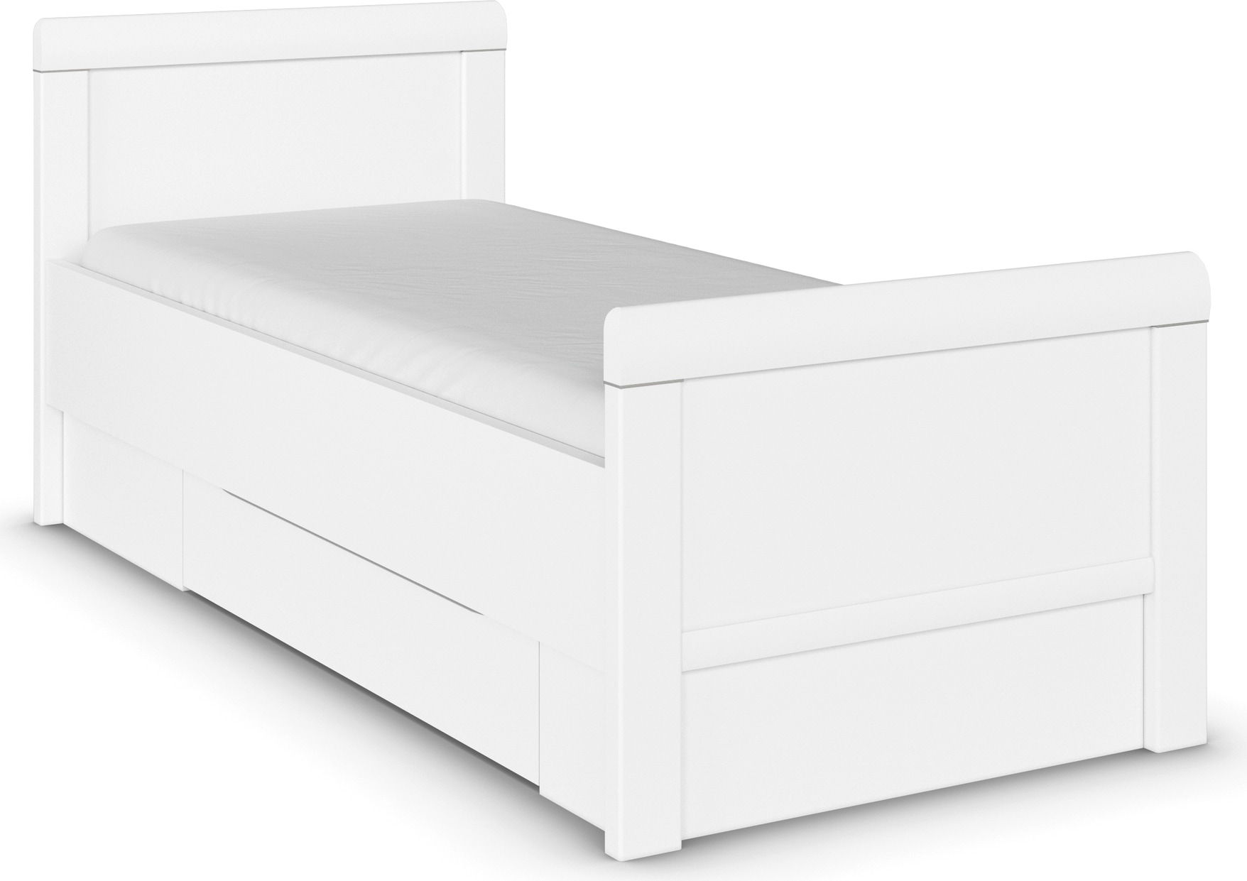 rauch Stauraumbett »Bett Einzelbett Stollenbett Bettkästen EVELYN« in Komforthöhe mit Holzkopfteil sowie Schubladen MADE IN GERMANY
