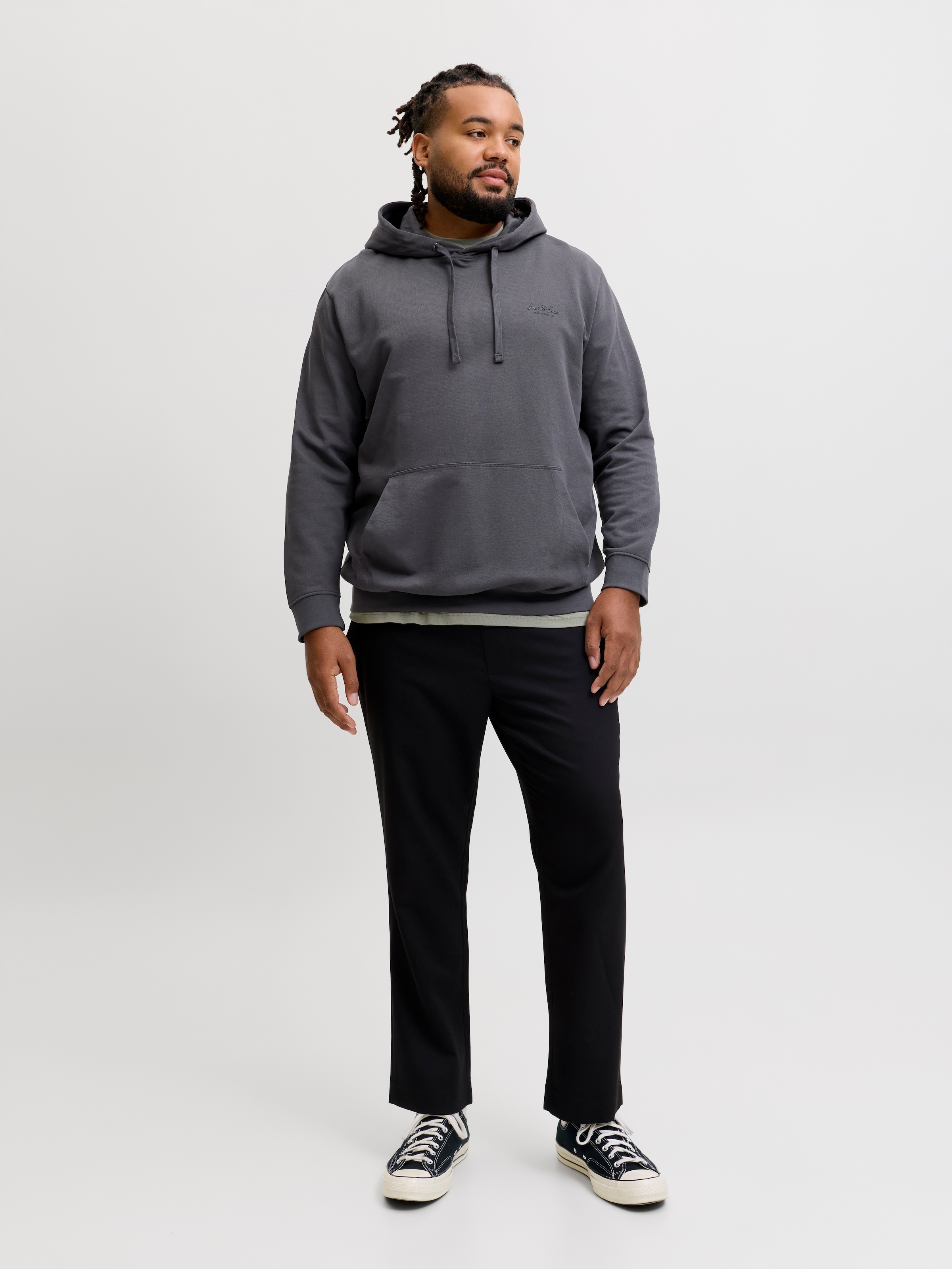 Jack & Jones PlusSize Sweat à capuche »JJEARCHIVE GRAPHIC SWEAT HOOD SN PLS«, mélange coton, coupe régulière
