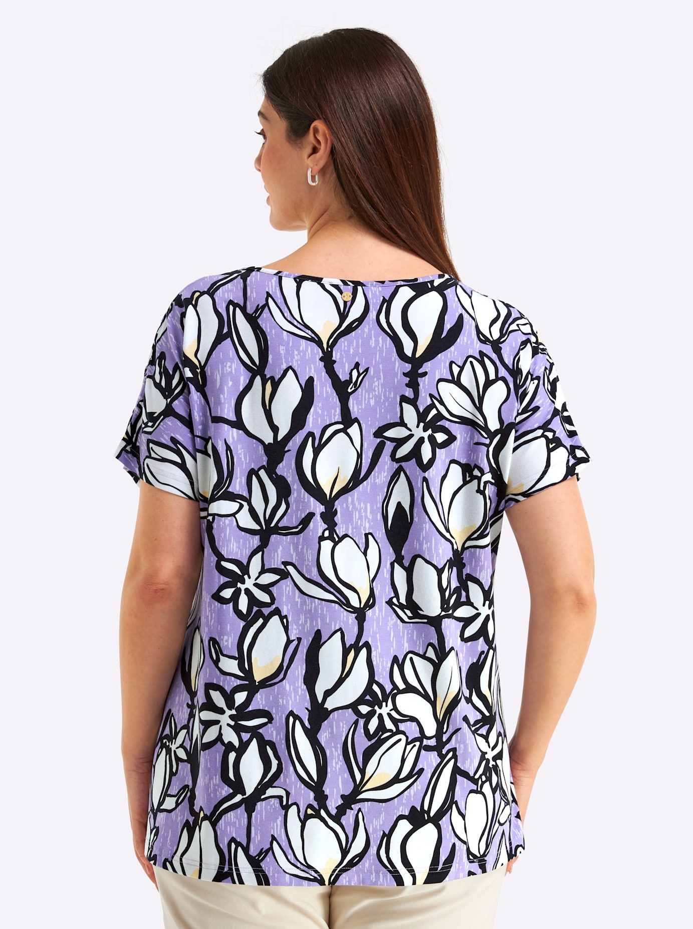 Sheego T-shirt en V »Kurzarm-Shirt« 1