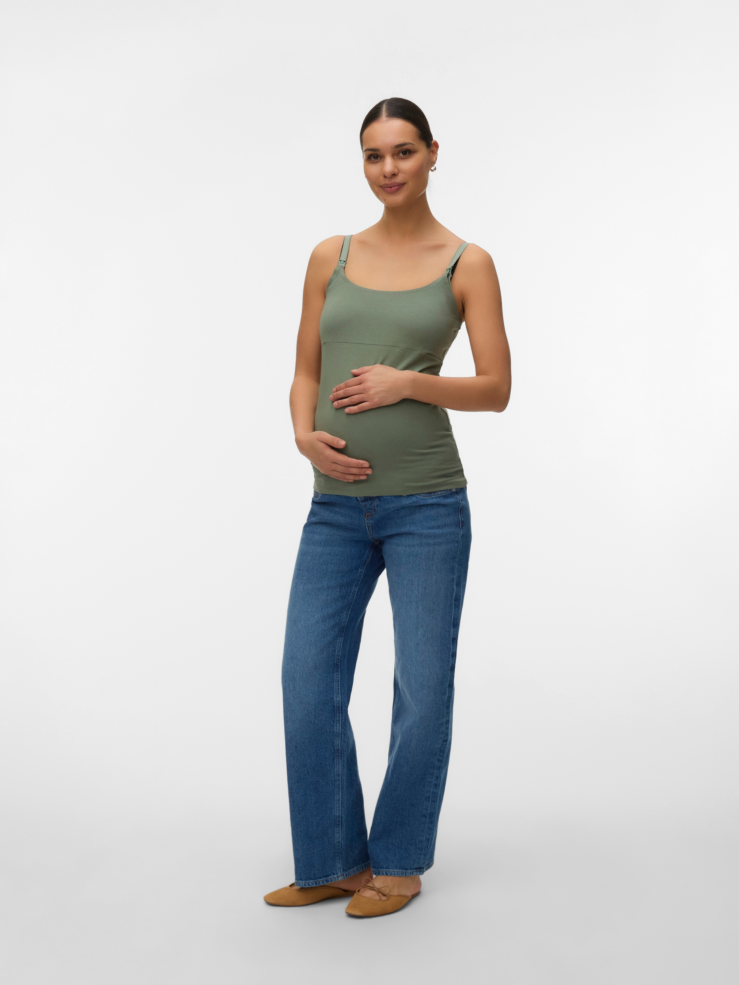 Mamalicious Débardeur de maternité »MLKERRIE STRAP JRS TOP 2F 2-P NOOS« Packung, 2 Baumwollmischung, regular fit