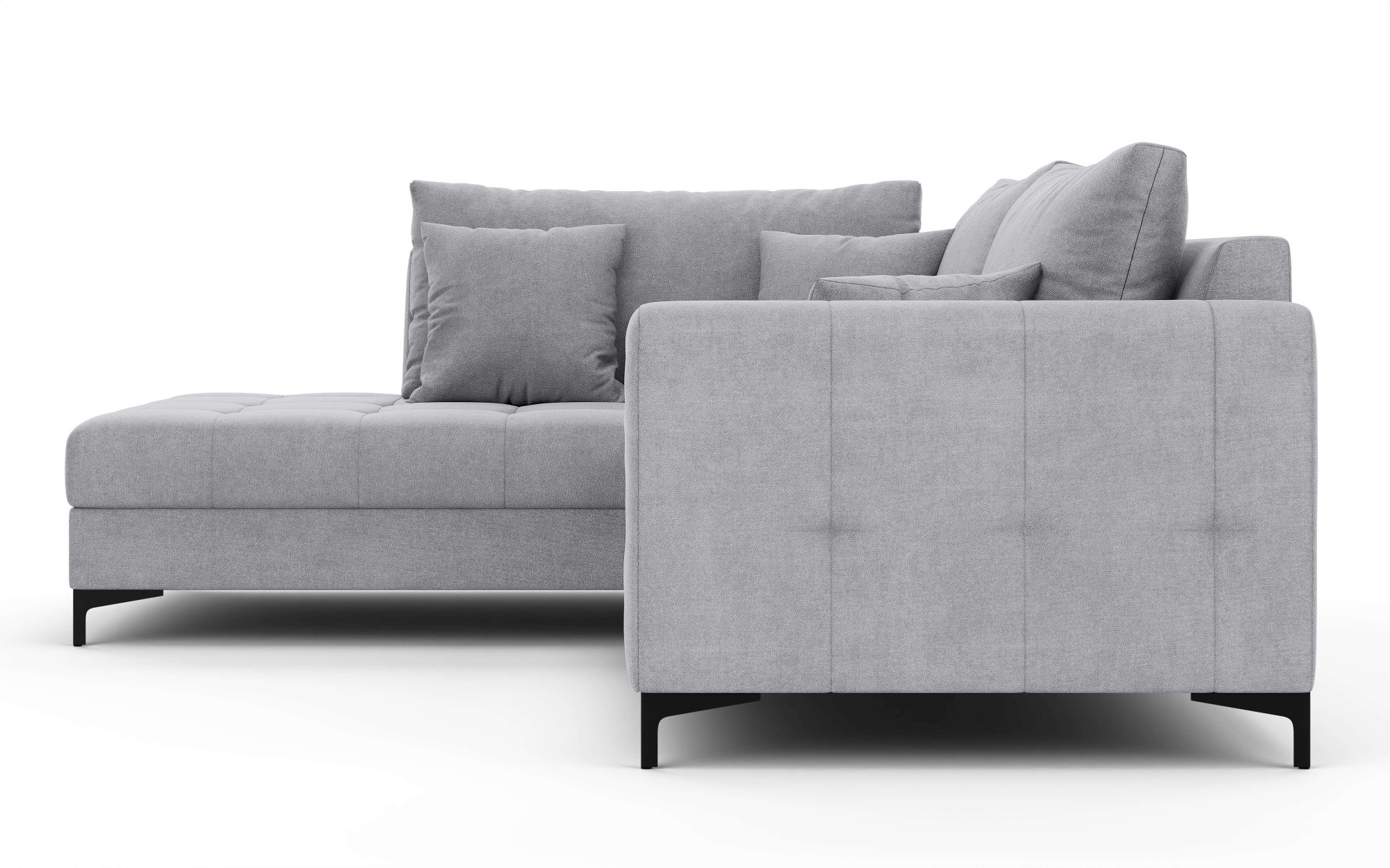 GOODproduct Canapé d'angle »LEEVKE Design-Sofa mit Ottomane rechts/links bestellbar, Breite 232 cm« in vielen modernen Farben erhältlich, belastbar bis 480 kg