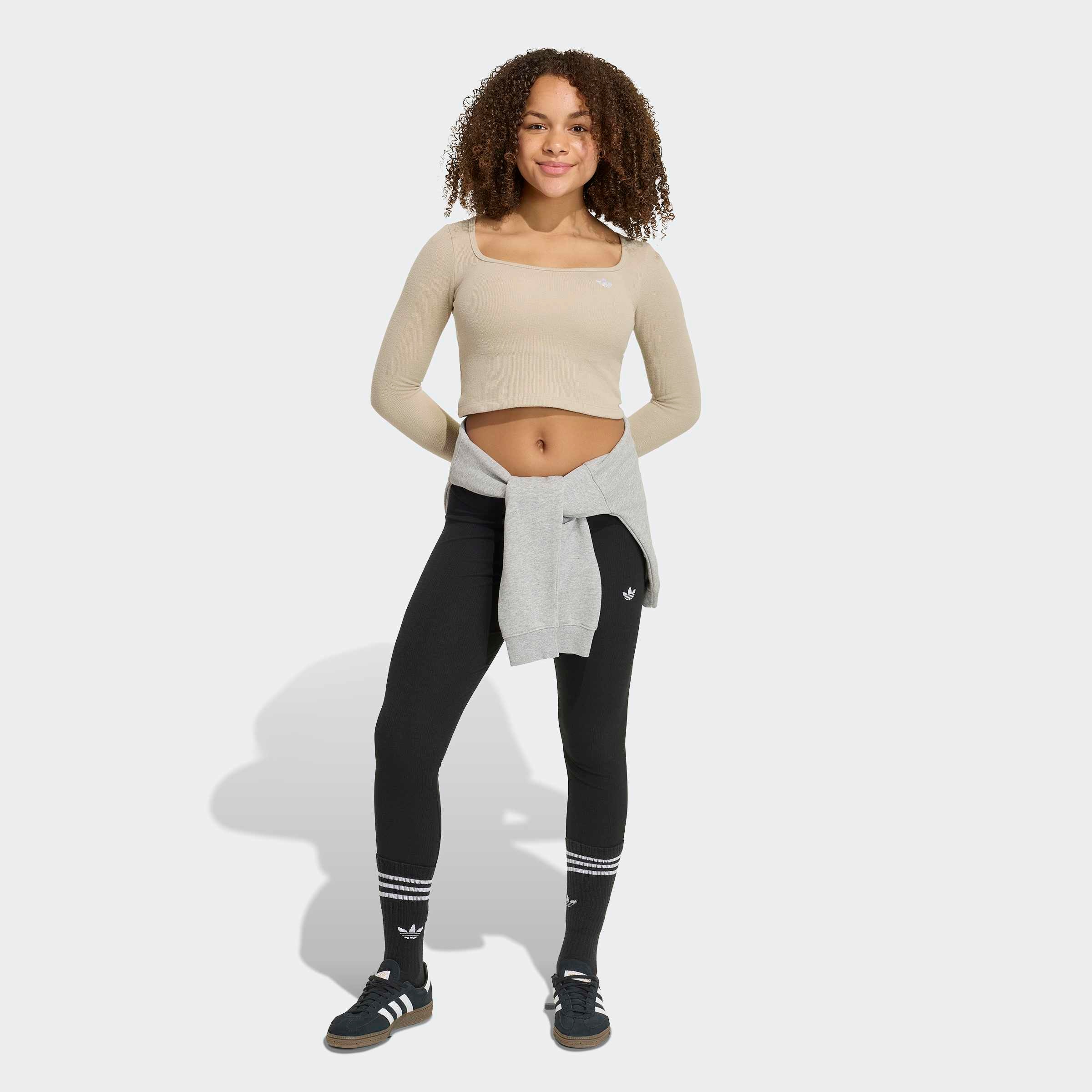 adidas Originals Leggings »MINI RIB, MITTELHOHER BUND«