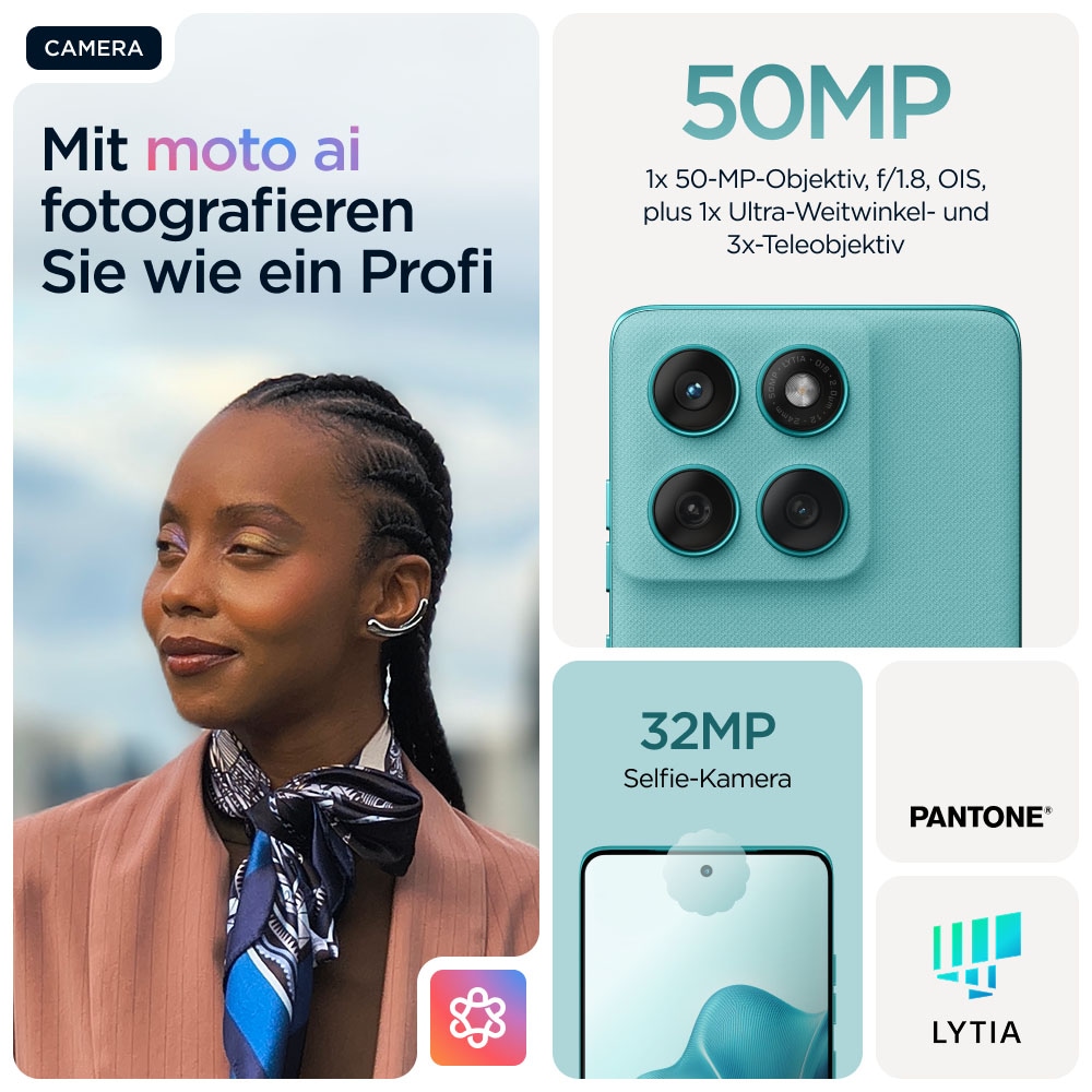 Motorola Smartphone »Edge 60 Fusion 256GB« Amazonite
