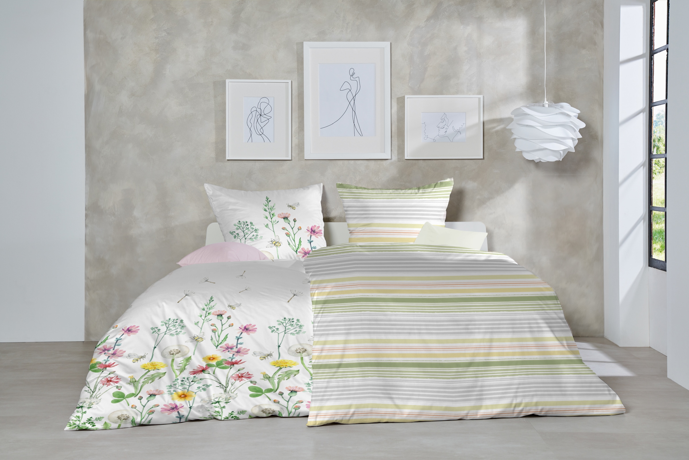 Primera Linge de lit »Renforce-Bettwäsche Fresh stripe« 2 cuis avec rayures
