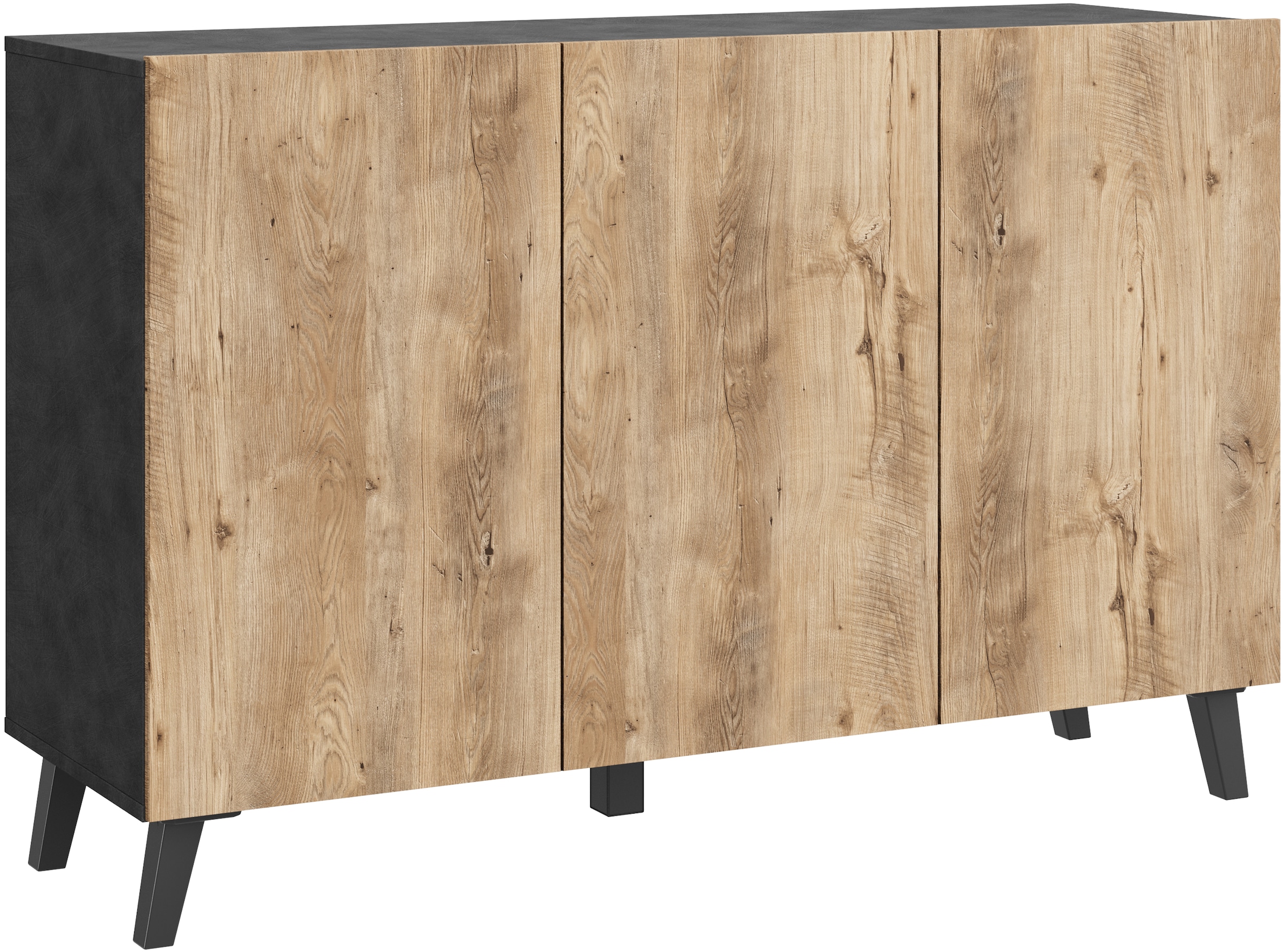 Home affaire Buffet »SIDEBOARD PHUKET II, Stilvolle, grifflose Kommode, Breite 120cm« 1 cuis tlg. avec 6 compartiments et étagères réglables en hauteur