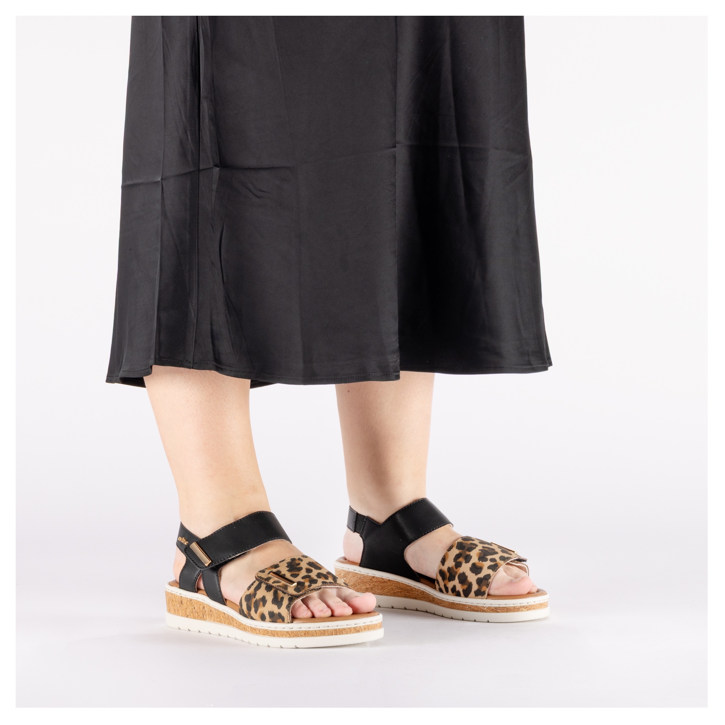 Rieker Sandale  Sommerschuh, Keilsandalette, Plateausandale mit Klett