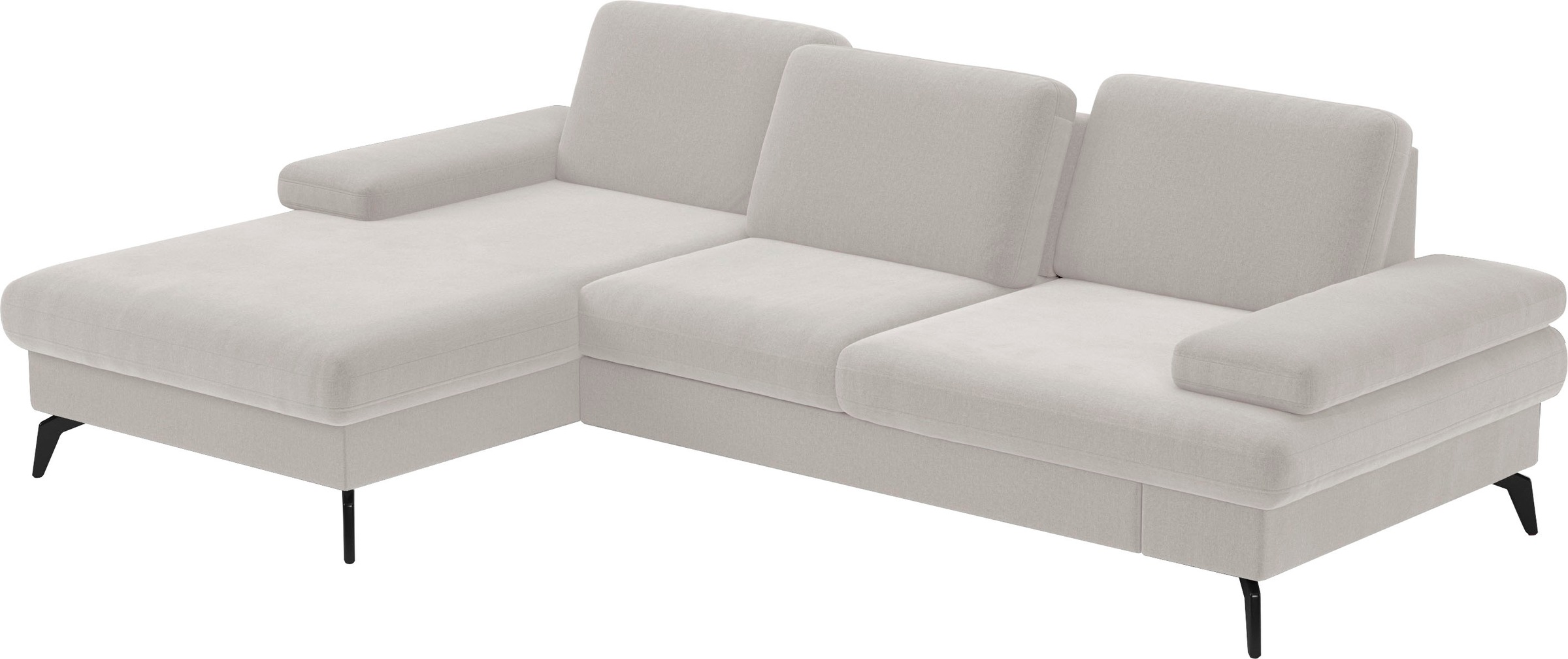 sit&more Canapé d'angle »Morris L-Form, inkl. Sitztiefenverstellung« wahlweise mit Armteilverstellung, Bettfunktion & Bettkasten