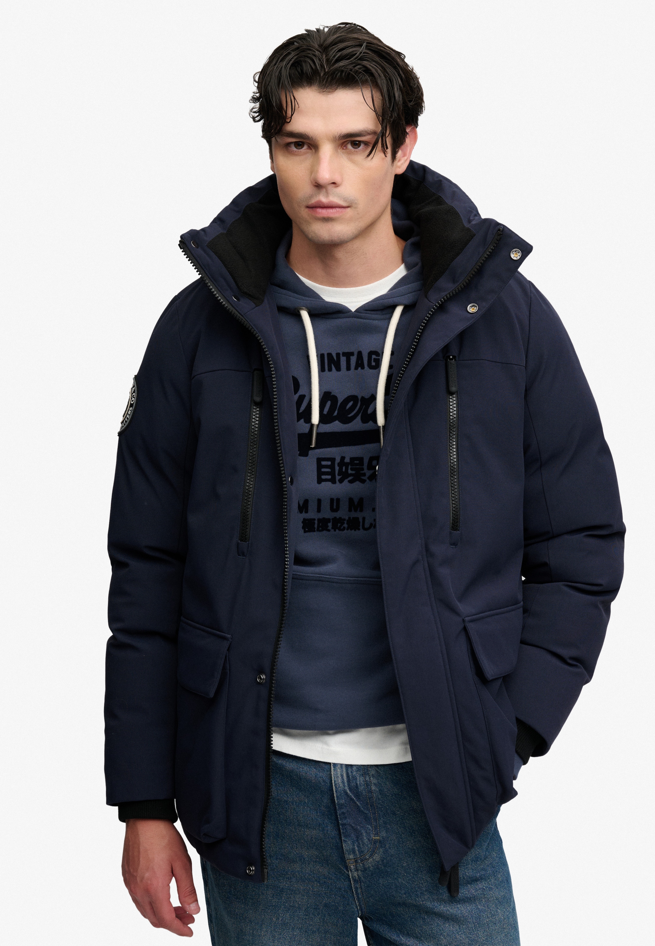 Superdry Parka »CITY PARKA« mit Kapuze Kunstfaser, loose fit