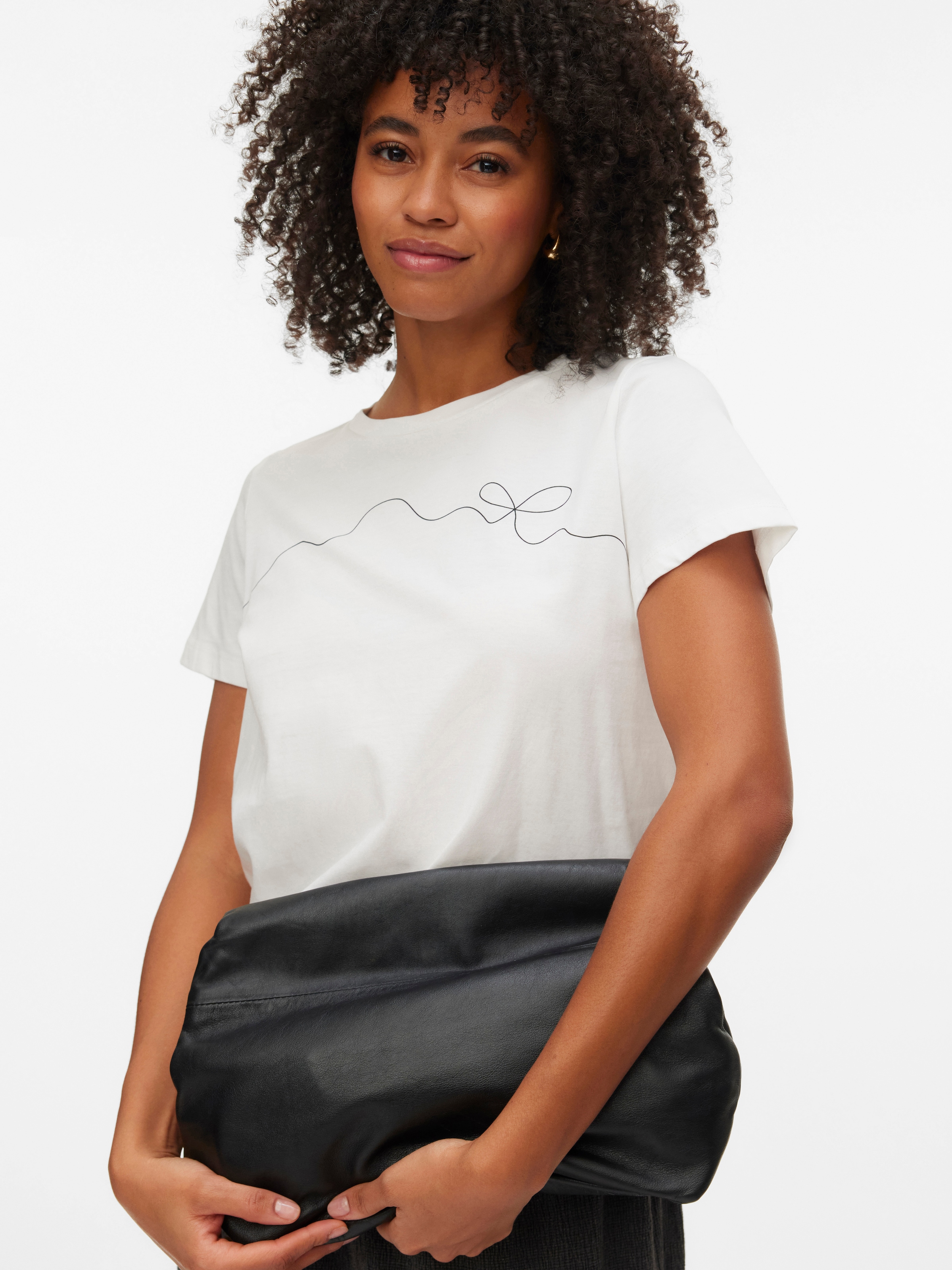 Vero Moda Kurzarmshirt »VMKILANO S/S O-NECK T-SHIRT JRS BTQ« Baumwolle, regular fit